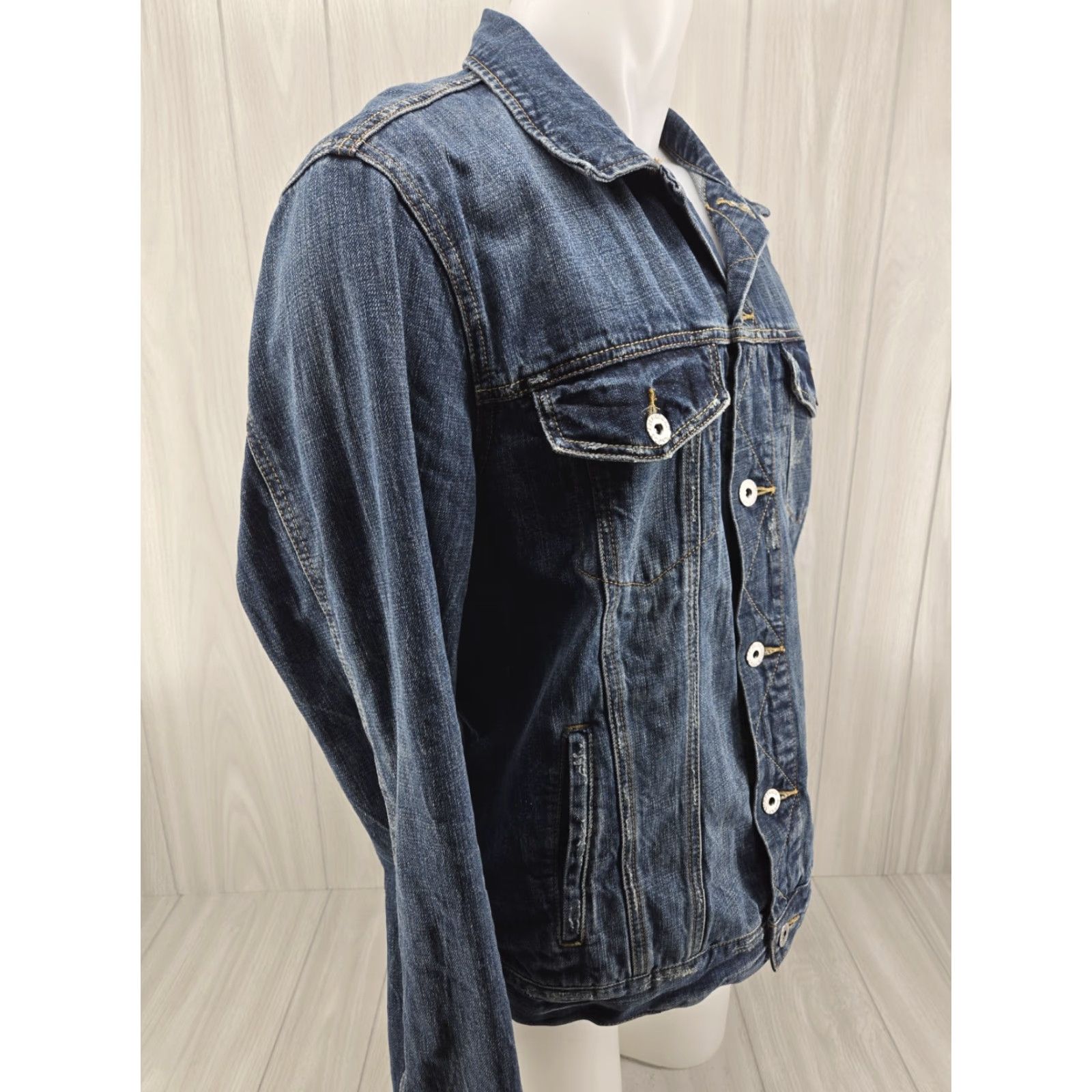 American Eagle Outfitters VINTAGE AMERICAN EAGLE Mens Jacket XL Blue Button Up Trucker Cowboy Western Denim Size US XL / EU 56 / 4 - 5 Thumbnail