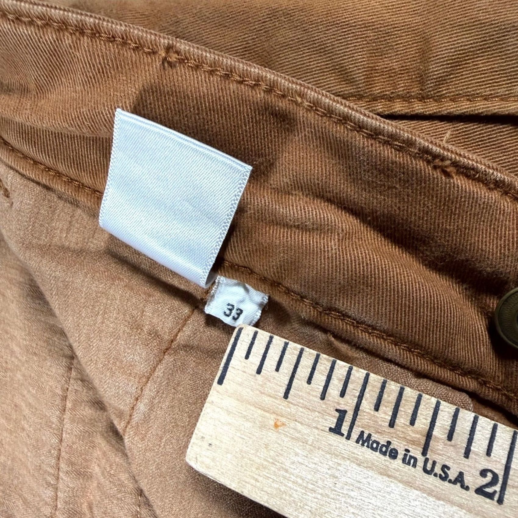 Rag & Bone Rag & Bone Chino Pants Mens 33x31 Stretch Toffee Cotton Brown Flat Front Slim Fit Casual Business Lightweight 5-Pocket Design Size US 33 - 5 Thumbnail