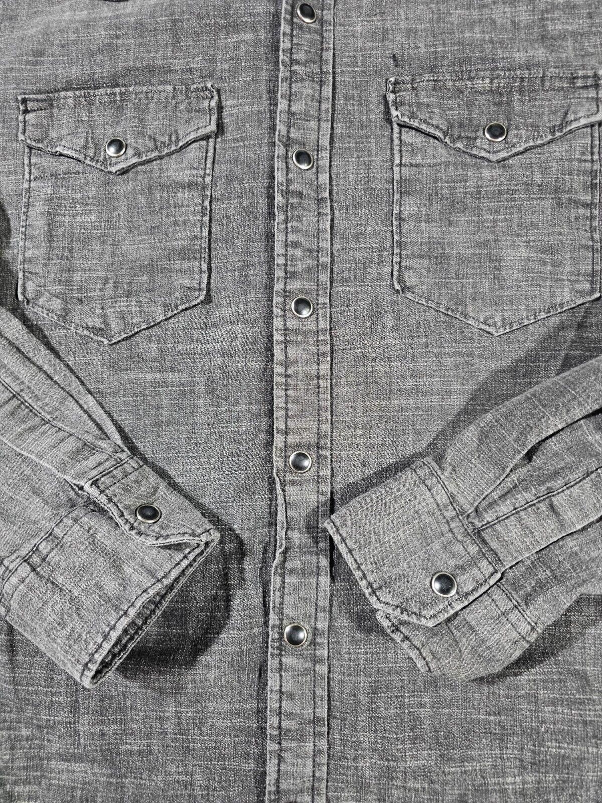 Wrangler Wrangler Denim S Pearl Snap Western Rodeo Button Up Black Size US S / EU 44-46 / 1 - 2 Thumbnail