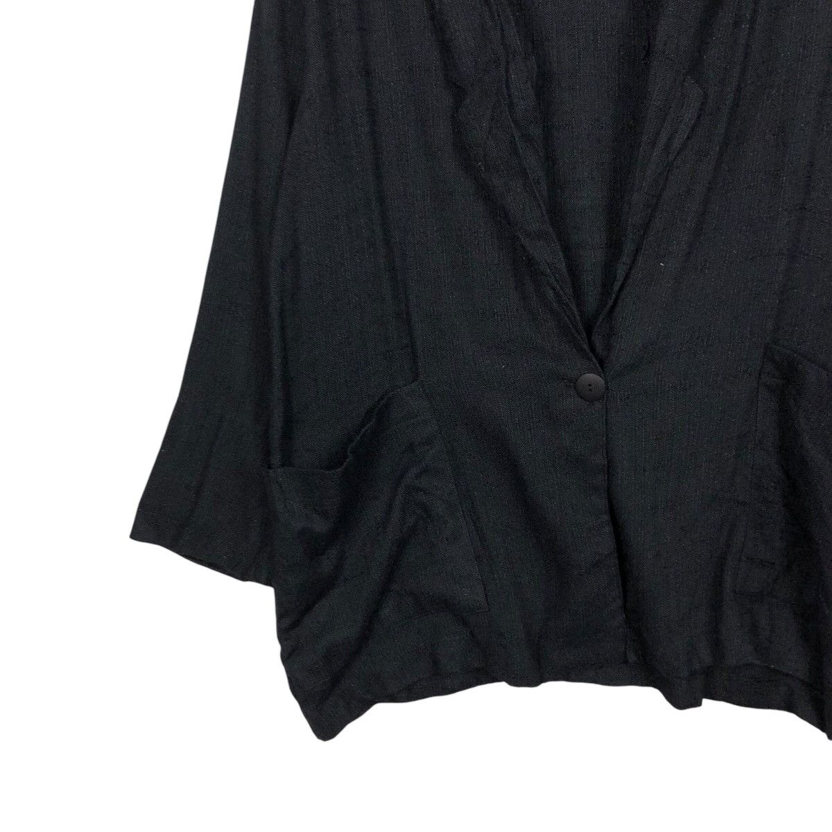 Designer × Japanese Brand × Vintage 📌Rich Black Chore Work Jacket Kenneth Mitchell Issey Miyake Size US M / EU 48-50 / 2 - 5 Thumbnail