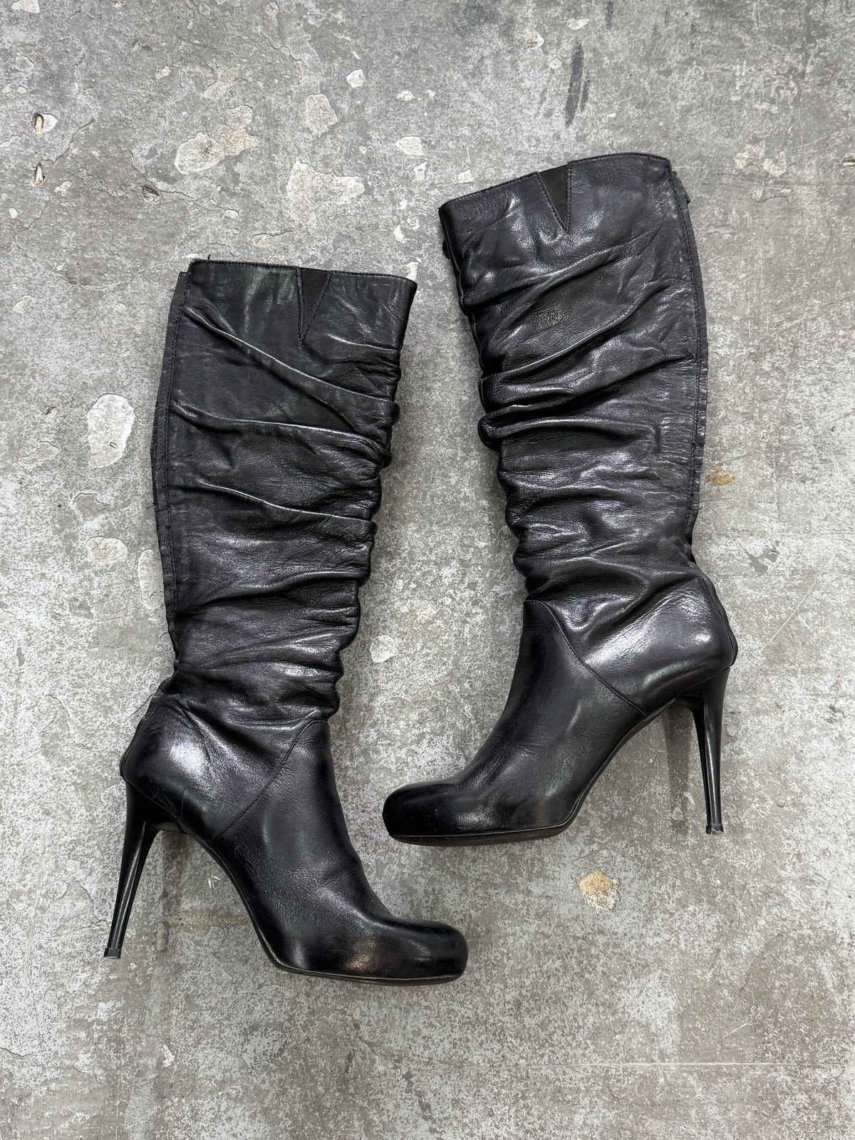 Vintage y2k Archive Real Leather Heels Vintage Size US 9 / IT 39 - 1 Thumbnail