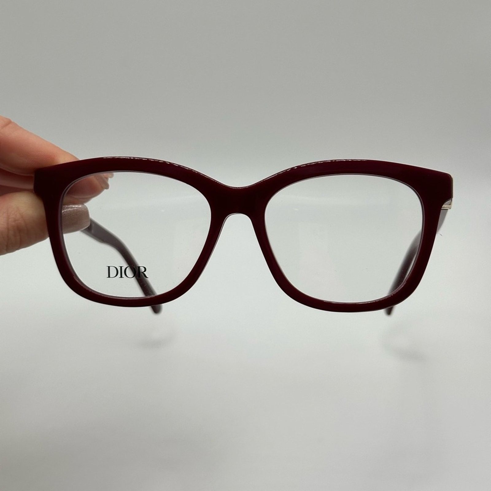 Dior NEW Dior Eyeglasses 30MontaigneminiO B2I 3500 Bordeaux Gold Size ONE SIZE - 5 Thumbnail