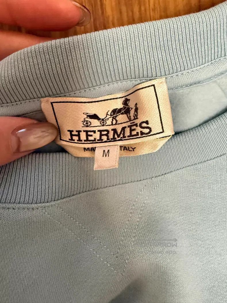 Hermes Hermes Men's Sweatshirt, Misty Blue Size US M / EU 48-50 / 2 - 3 Thumbnail