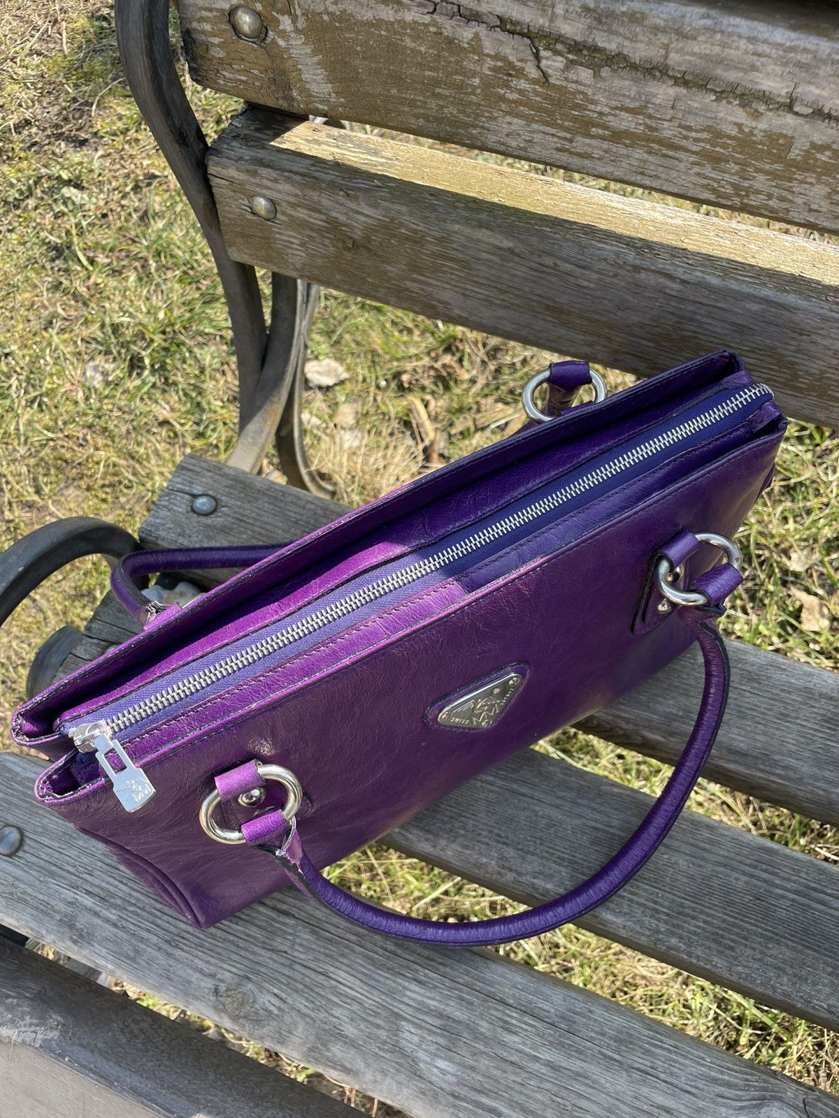 Maison Mollerus Maison Mollerus Violet Leather Bag Size ONE SIZE - 5 Thumbnail