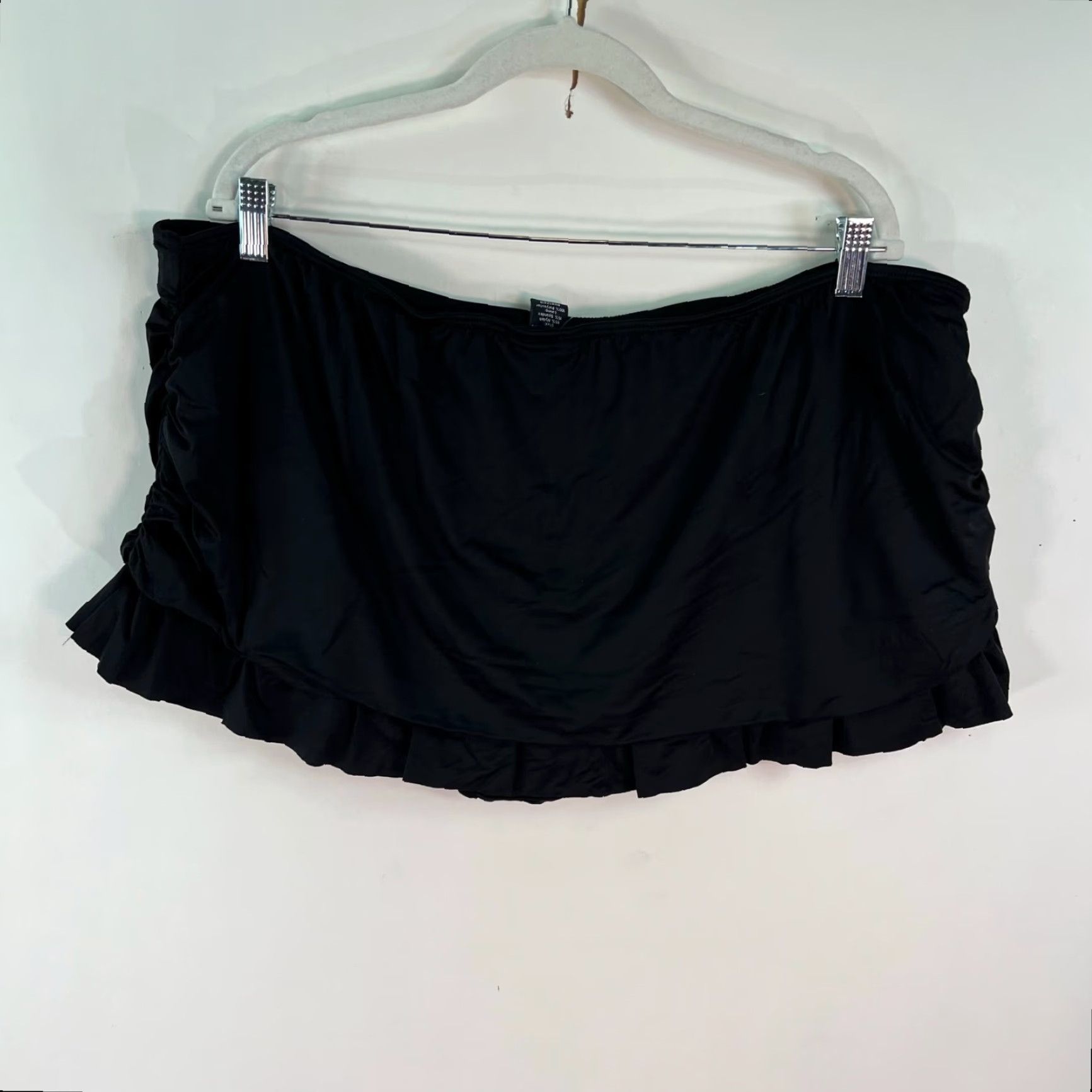 Apt. 9 Apt. 9 Ruffled Skirtini Bottom Women's 24W Black Swimwear Size 42" / US 20 - 3 Thumbnail