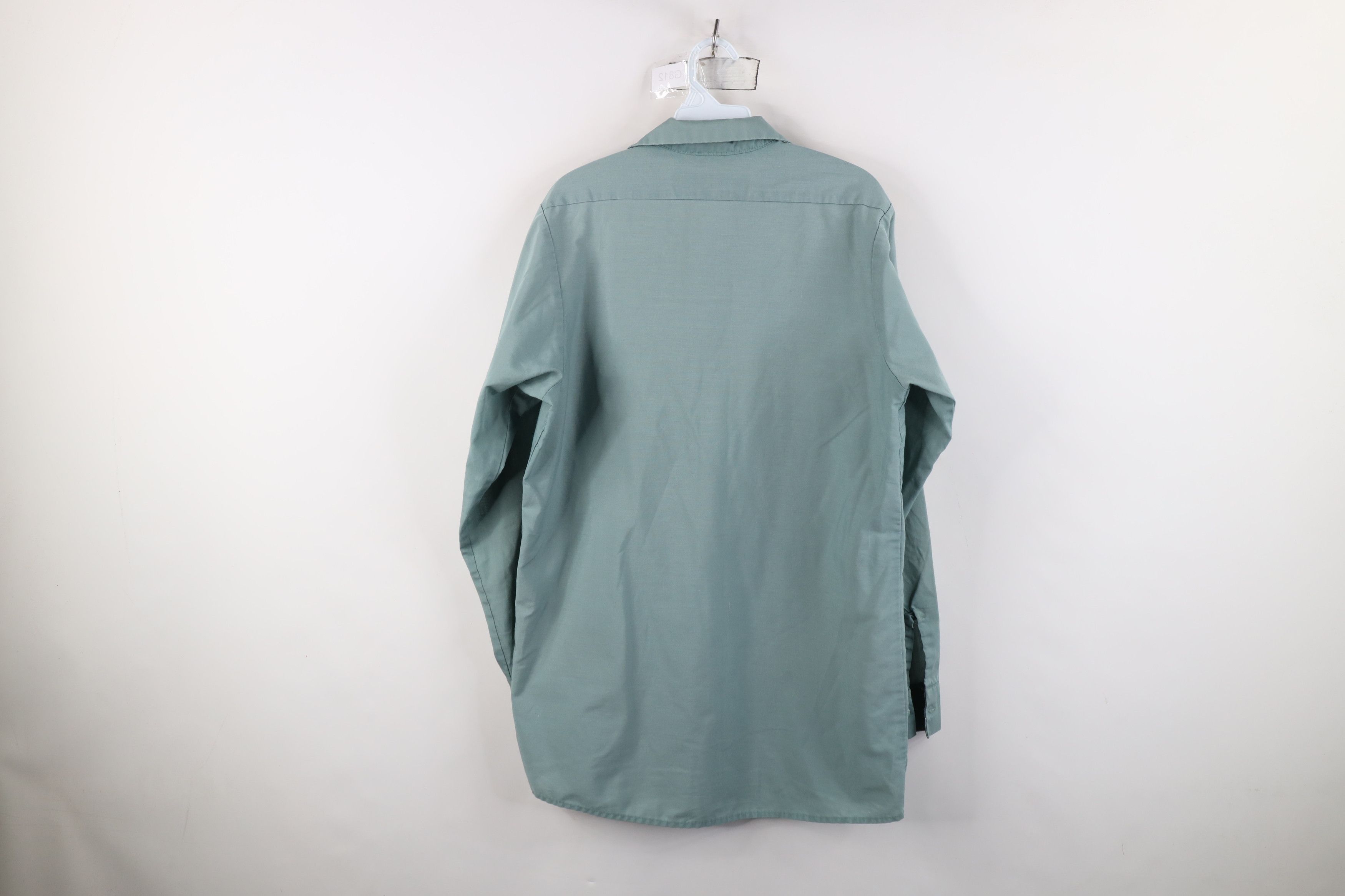 Vintage Vintage 70s Streetwear Mechanic Button Shirt Teal USA Size US M / EU 48-50 / 2 - 11 Thumbnail