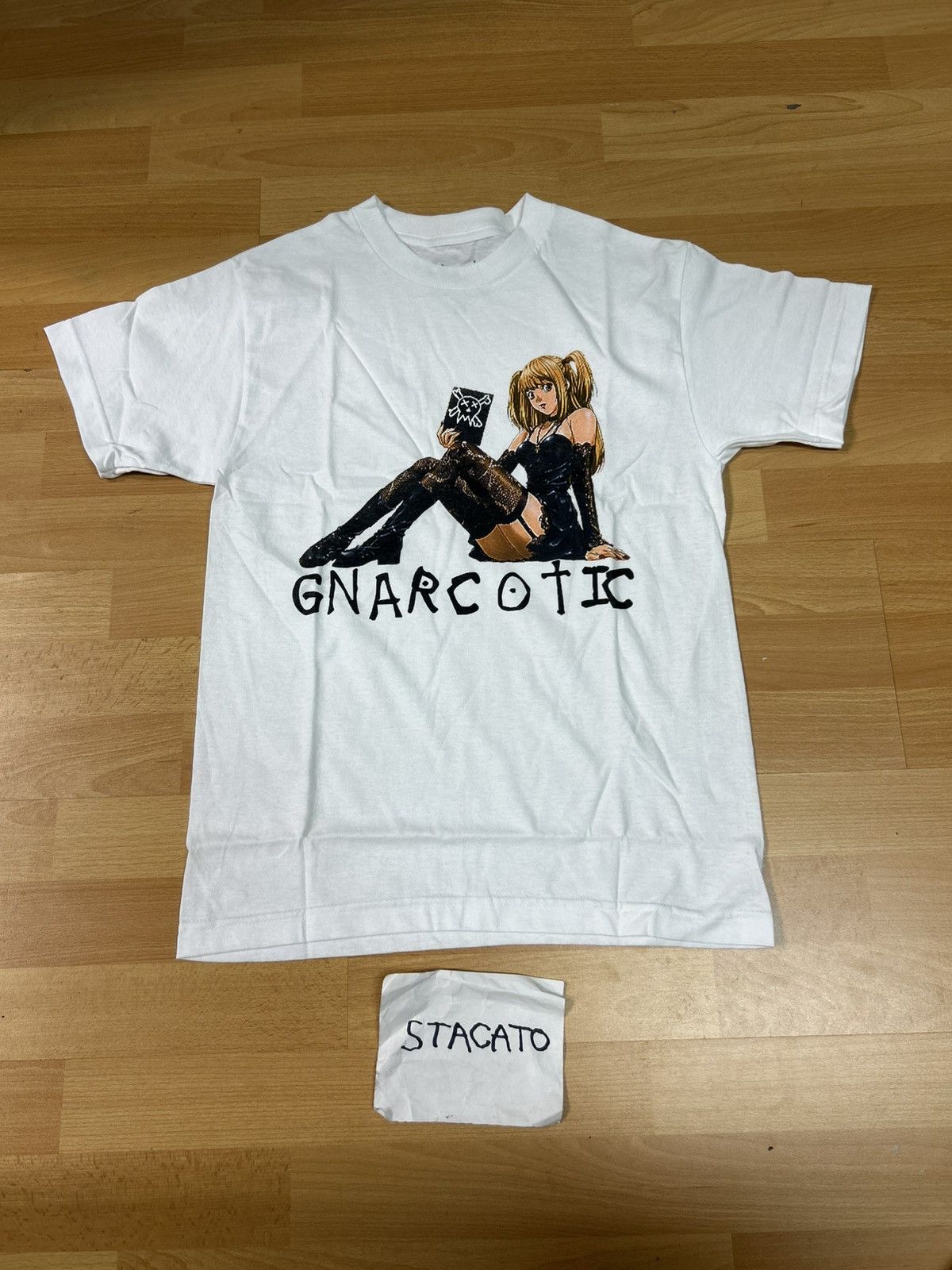 Gnarcotic × Rap Tees Gnarcotic Lil Gnar Misa Amane Tee White Size US S / EU 44-46 / 1 - 1 Thumbnail