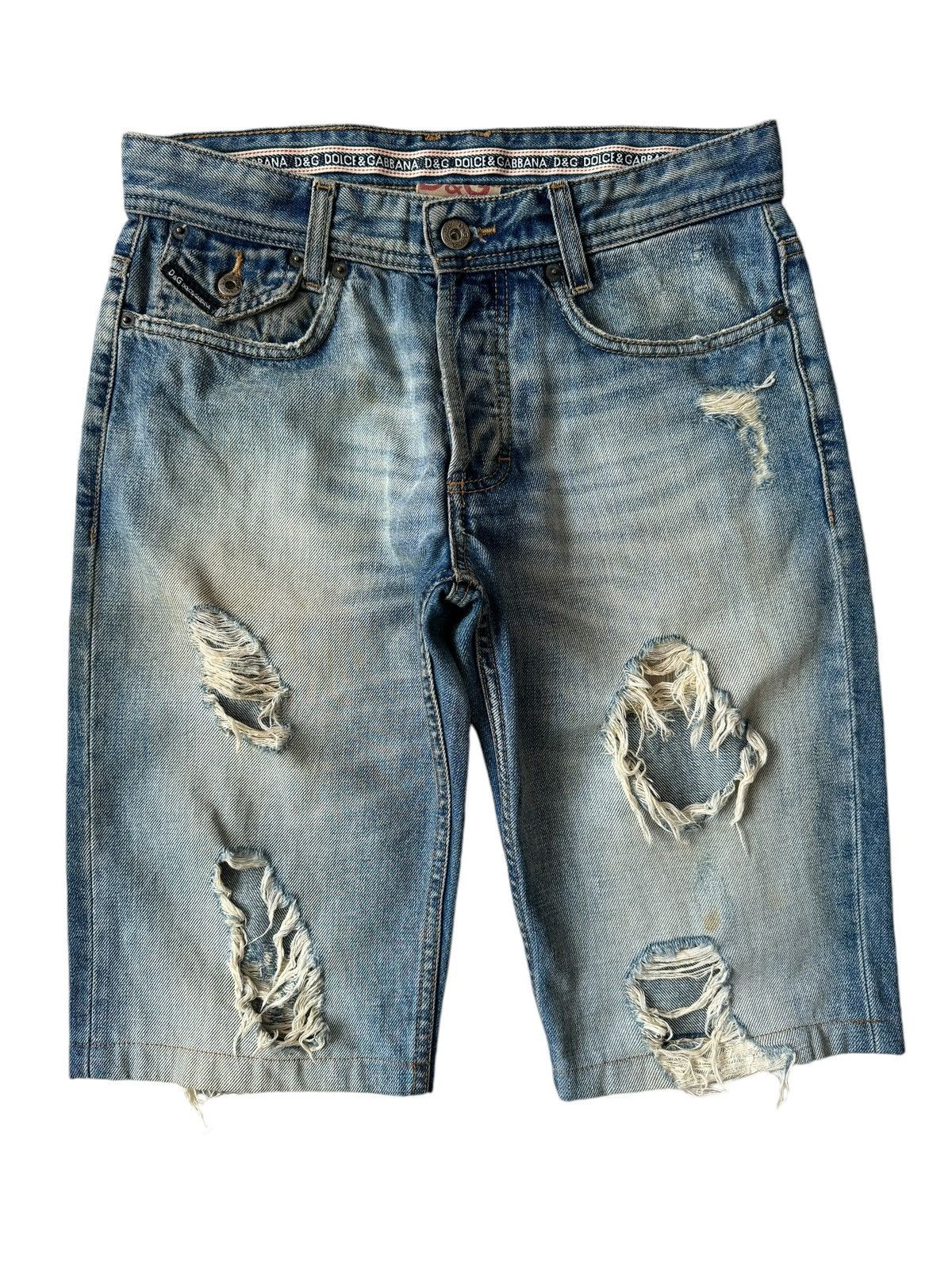 Dolce & Gabbana Vintage Dolce & Gabbana Distressed Ripped Shorts Jeans Size US 30 / EU 46 - 2 Thumbnail