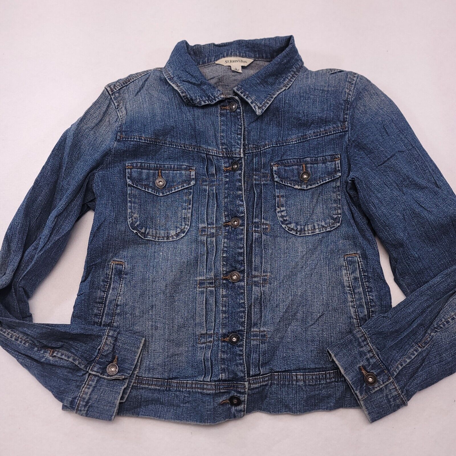 St. Johns Bay St Johns Bay Button Up Denim Jacket Womens Size Large L Blue Size L / US 10 / IT 46 - 2 Thumbnail
