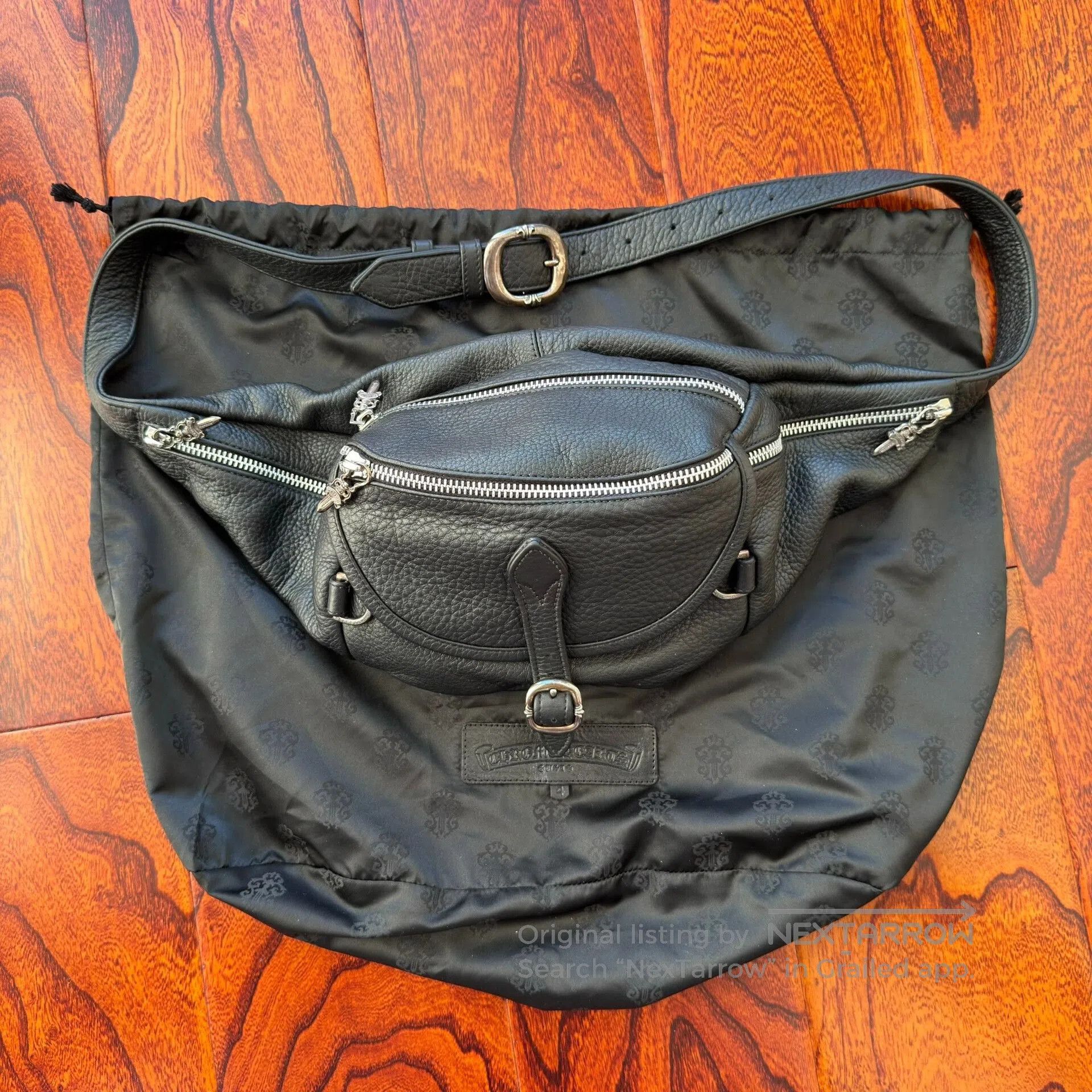 Chrome Hearts chrome hearts black leather waist bag. Size ONE SIZE - 1 Thumbnail