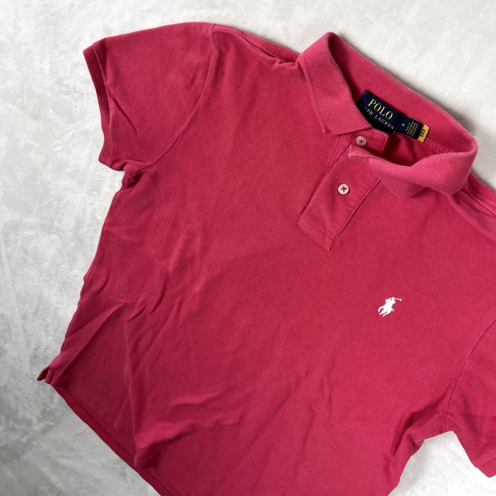 Polo Ralph Lauren Polo Ralph Lauren Polo Shirt Mens Medium Pink White Pony Logo Shirt Size US M / EU 48-50 / 2 - 3 Thumbnail