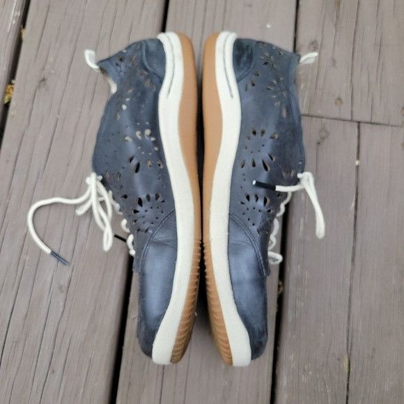 Other Jambu Bloom Dark Charcoal Grey Black Leather Laser Cut Flora Size US 11 / IT 41 - 3 Thumbnail