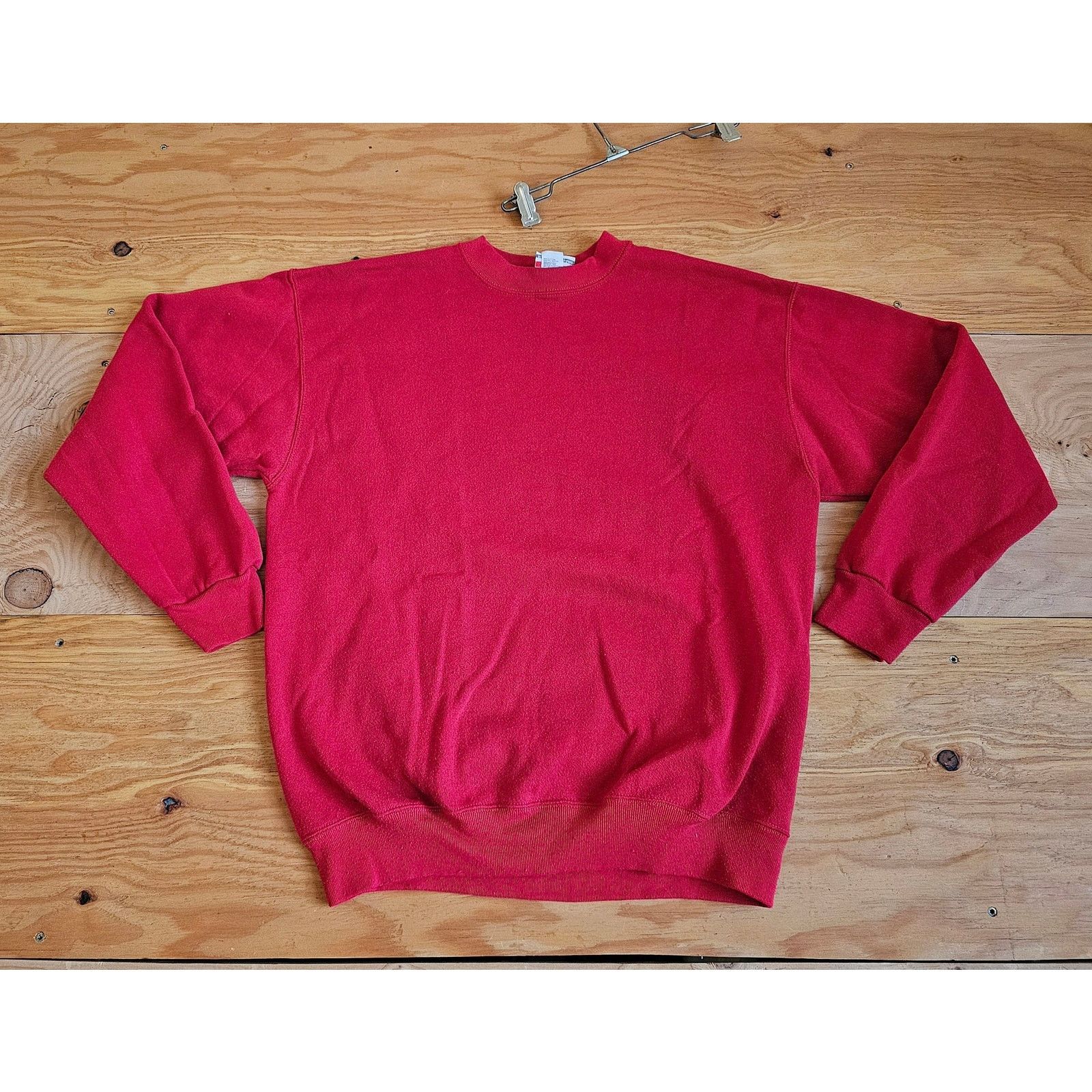 Tultex Tultex Ultra Fleece 350 Blank Plain Red Sweatshirt Sz L 90s Size US L / EU 52-54 / 3 - 1 Thumbnail