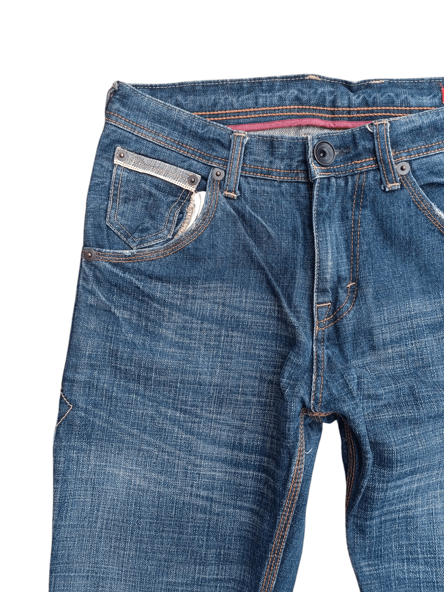 Japanese Brand × Uniqlo 🟦 UJ Jean Selvedege Indigo Whiskers Denim Uniqlo Jeans Size US 30 / EU 46 - 14 Thumbnail