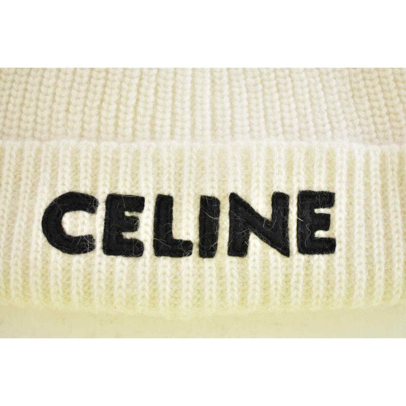 Celine Celine Paris Laine Knit Wool Embroidered Cap Winter Hat Size ONE SIZE - 7 Thumbnail
