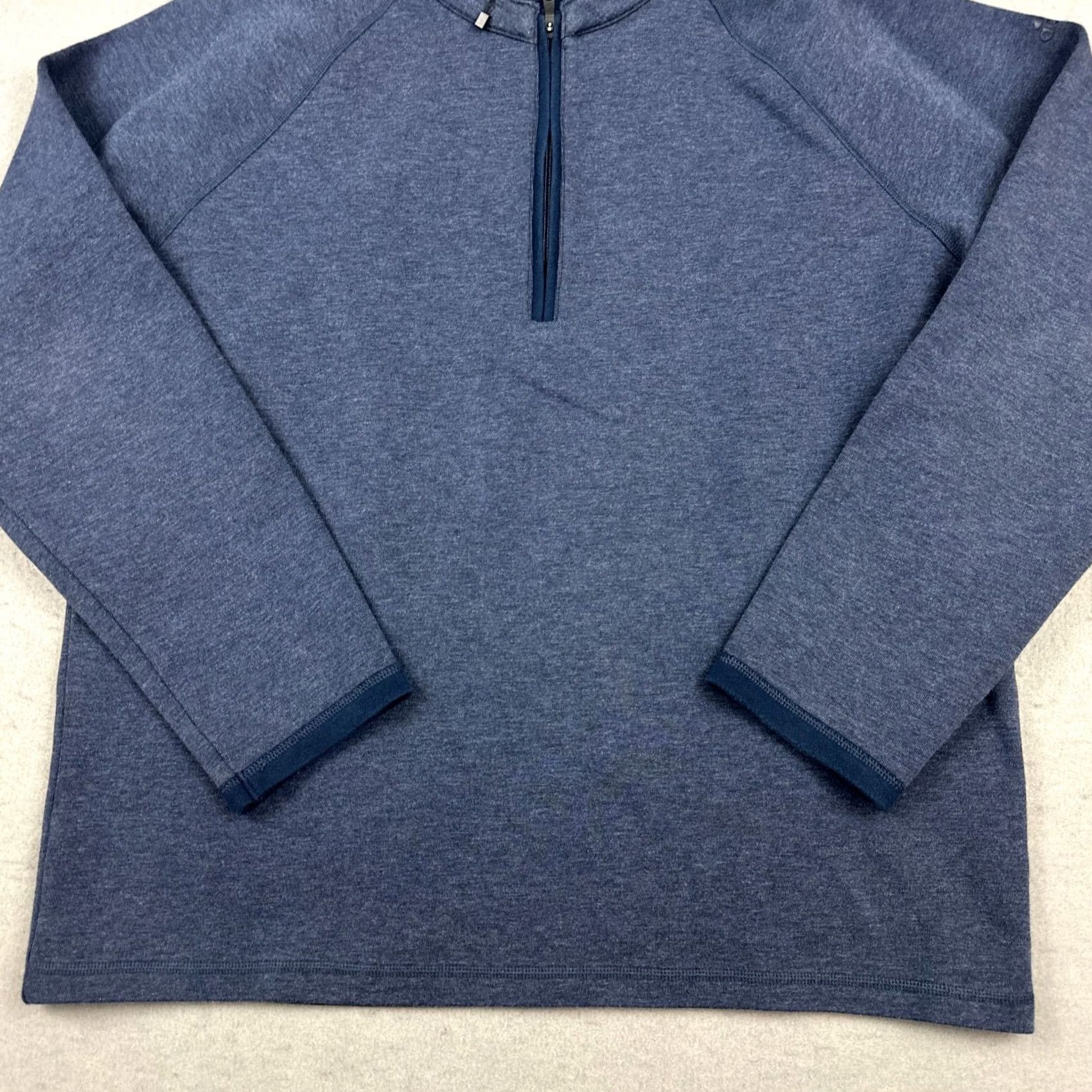 Adidas Adidas Club Sweatshirt Men Large Blue Solid 1/4 Zip Pullover Golfer Cover Up L Size US L / EU 52-54 / 3 - 3 Thumbnail