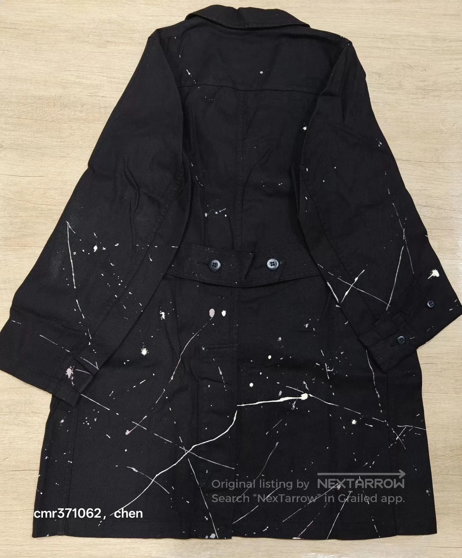Visvim Black Paint Splatter Long Coat Size M. Size US M / EU 48-50 / 2 - 6 Thumbnail