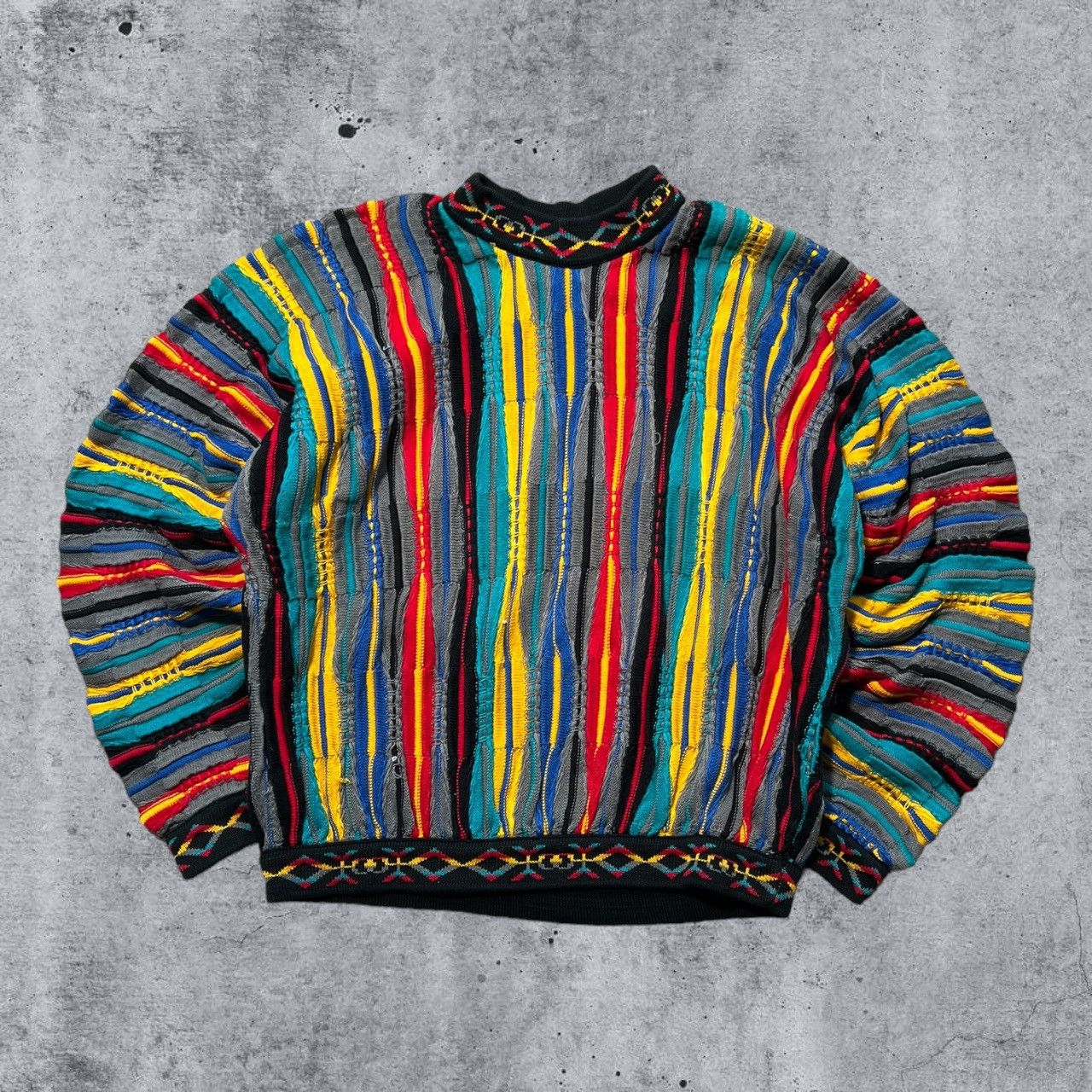 image of Oversized Small 90's Coogi Chunky Knit Sweater, Men's