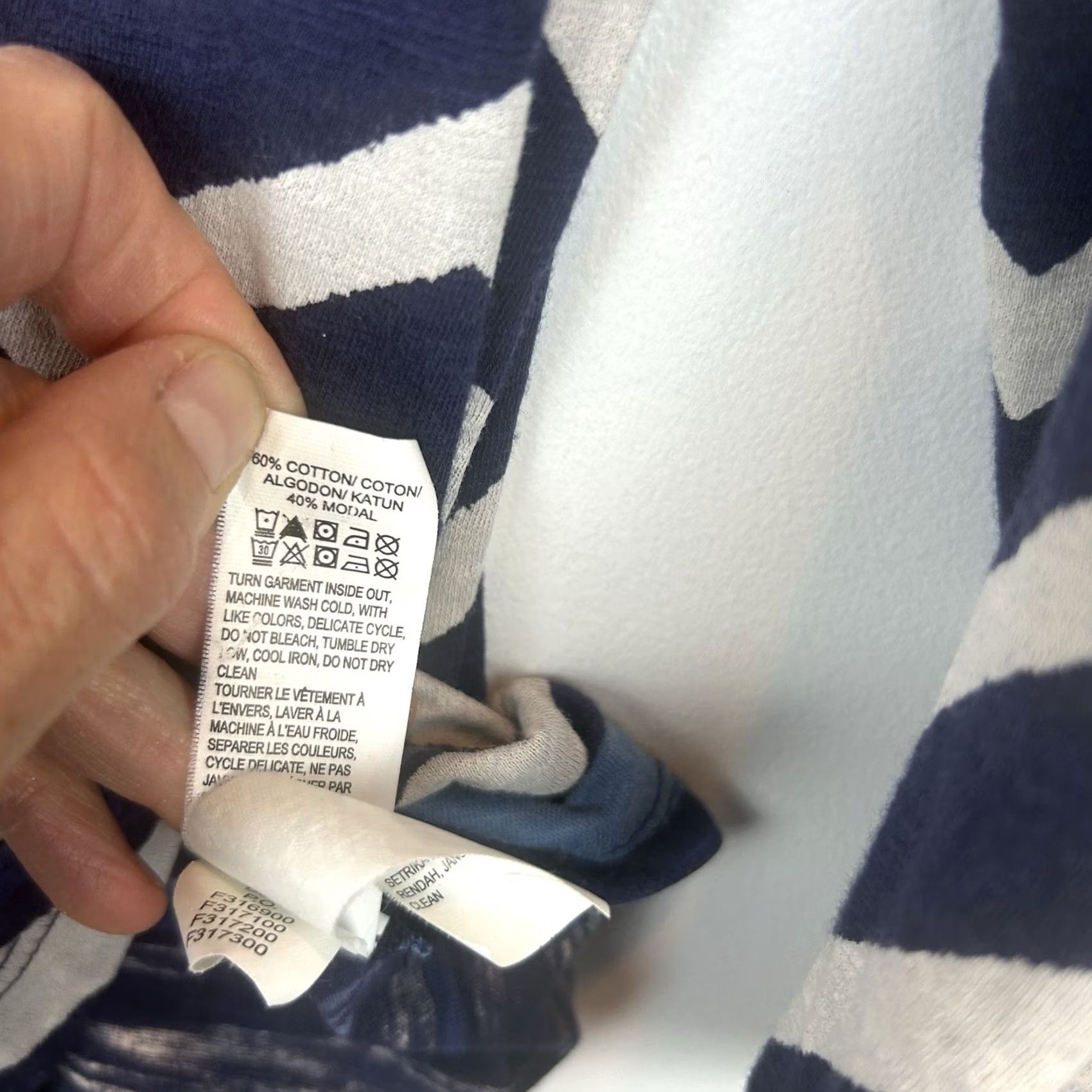 Lucky Brand Lucky Brand Top Womens Medium M Blue White Chevron Casual Boho Size M / US 6-8 / IT 42-44 - 8 Thumbnail