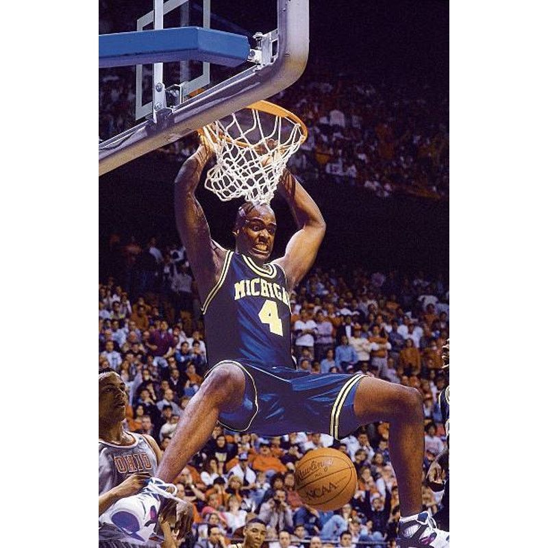 NCAA × Starter WEBBER Michigan Wolverines 90 MAJESTIC jersey basketball vtg Size US XL / EU 56 / 4 - 10 Thumbnail
