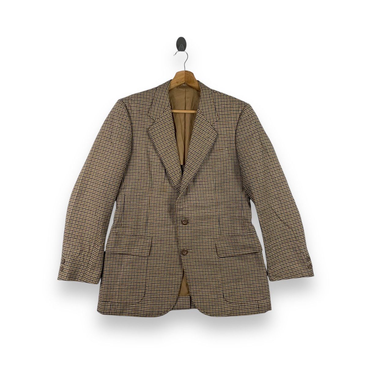 John Weitz Vintage JOHN WEITZ Houndstooth 2 Button Blazer Coat Classic Size 34R - 1 Thumbnail