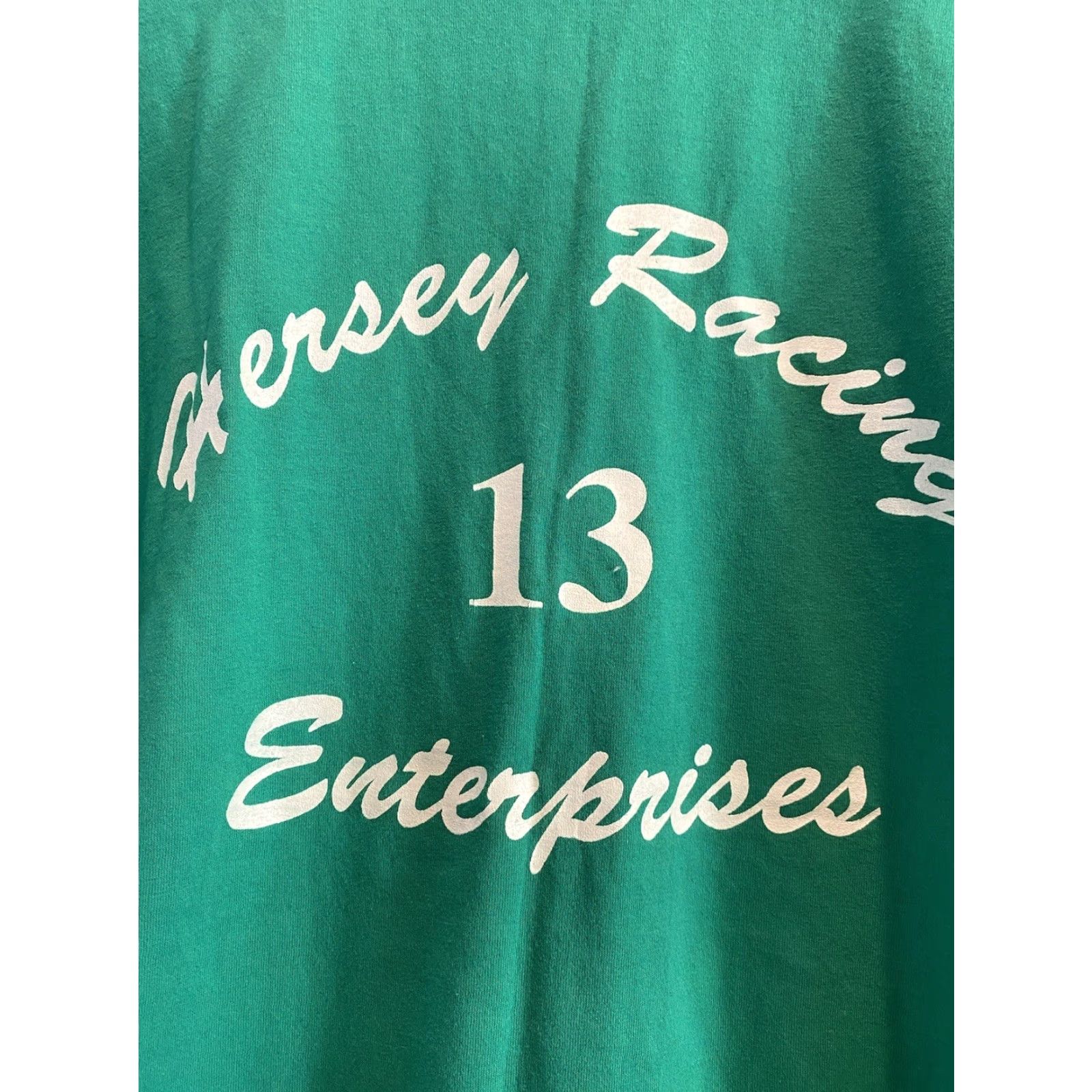 Vintage VINTAGE Mens Large Hersey Racing Enterprises Green Single Stitch Shirt Car 90s SS Crew Neck Womens/Mens Size US L / EU 52-54 / 3 - 4 Thumbnail