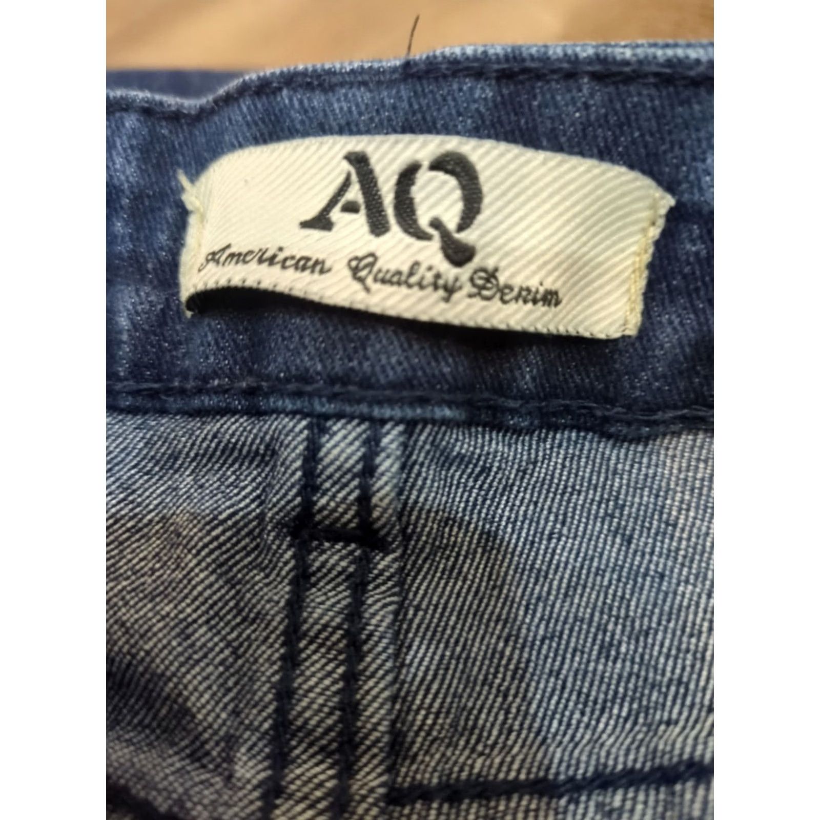 Vintage AQ Women’s Jeans Distressed Regular 5-Pocket Denim Blue Size 16 (Size 18 originally) Size 38" / US 16 / IT 52 - 4 Thumbnail