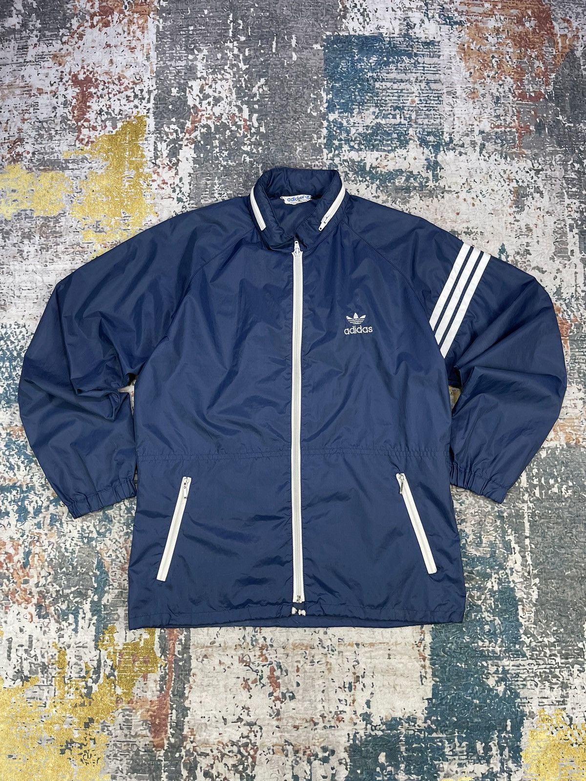 Adidas Vintage Adidas Trifoil Striped Lightweight Windbreaker’s Size US S / EU 44-46 / 1 - 1 Thumbnail