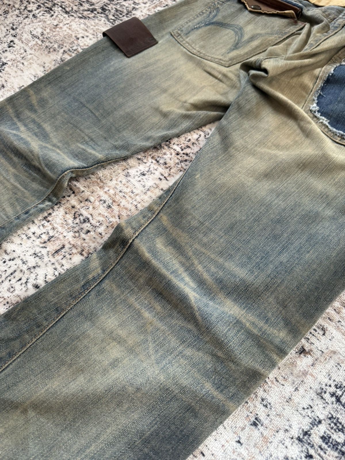 Le Grande Bleu (L.G.B.) Edwin Tokyo Mud Wash Distressed Flared Jeans Size US 36 / EU 52 - 15 Thumbnail