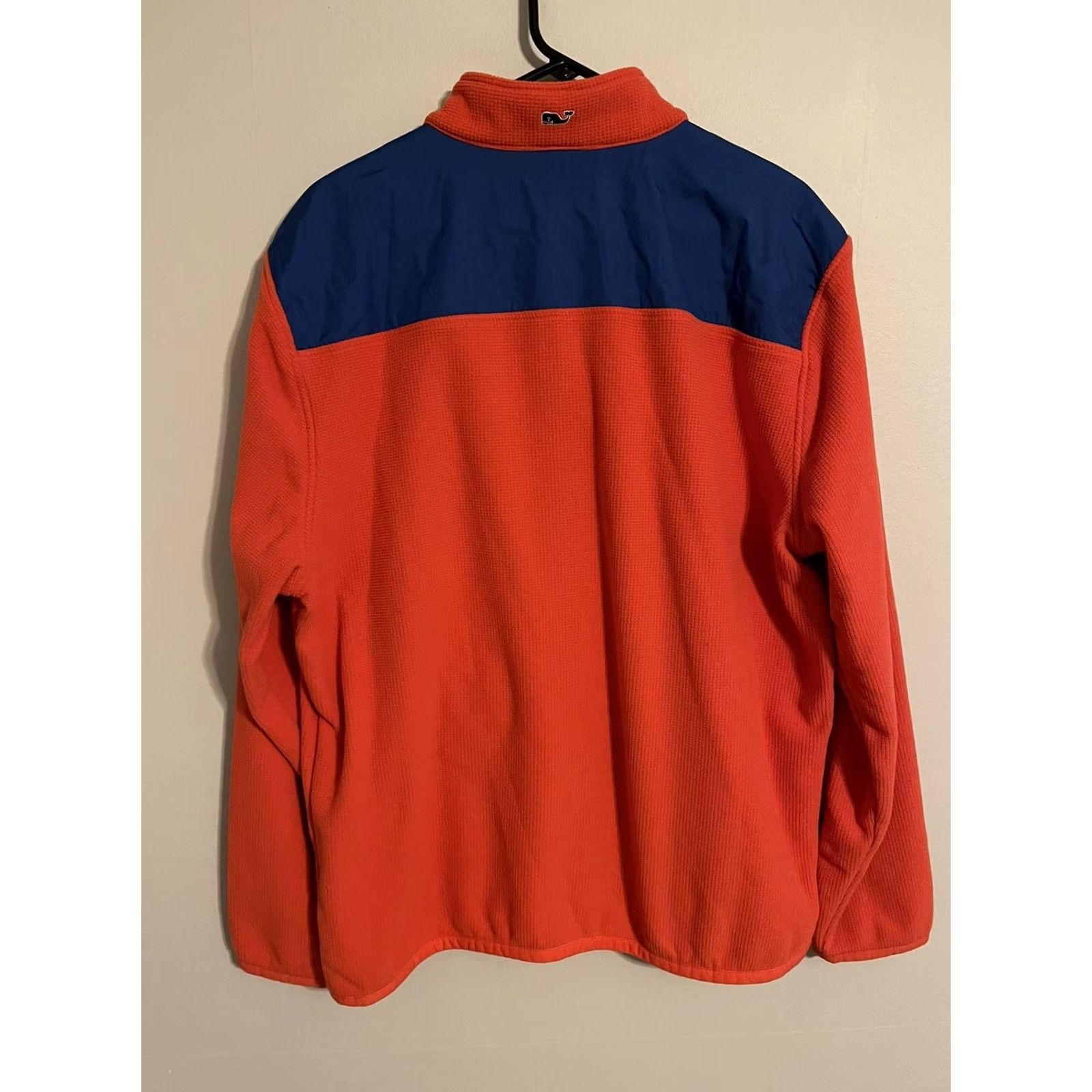 Vineyard Vines Vineyard Vines Windcrest Grid Fleece 1/4 Zip Pullover Jacket Mens XL Orange Jacket Size US XL / EU 56 / 4 - 3 Thumbnail