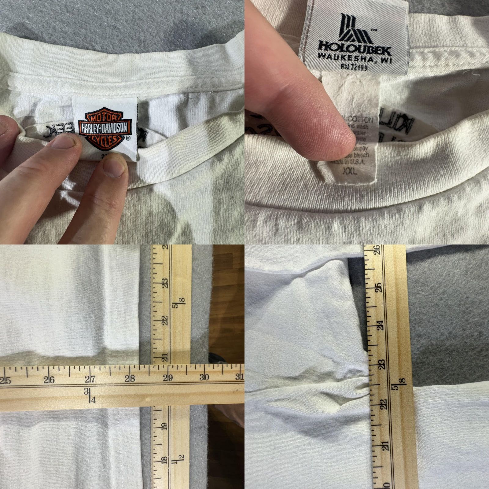 Harley Davidson Harley-Davidson Shirt Mens 2XL White Long Sleeve Biker Logo Killer Creek Roswell GA USA Size US XXL / EU 58 / 5 - 8 Thumbnail