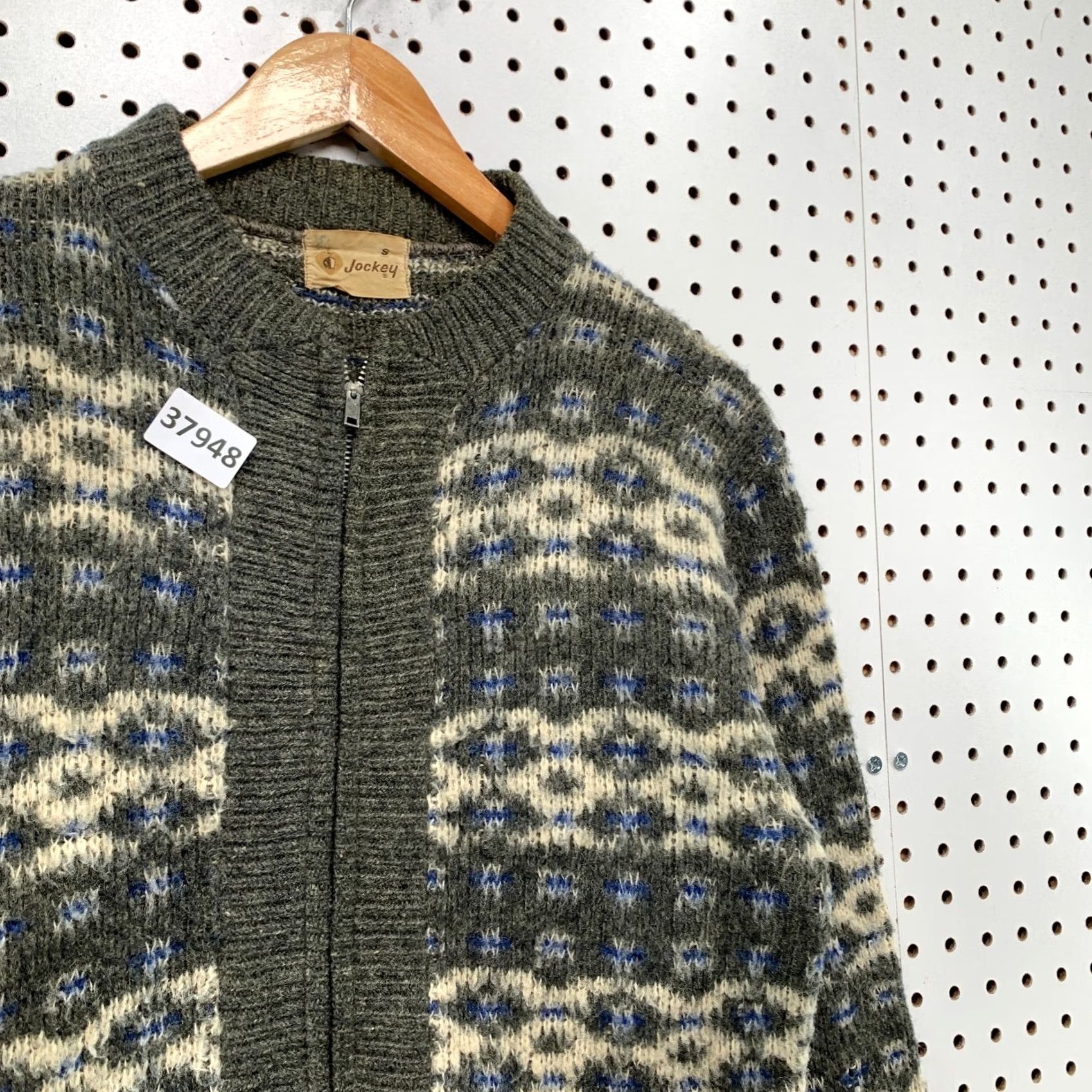 Jockey VINTAGE Jockey Cardigan Sweater Womens Fits Medium Argyle Gray 80s Size M / US 6-8 / IT 42-44 - 5 Thumbnail