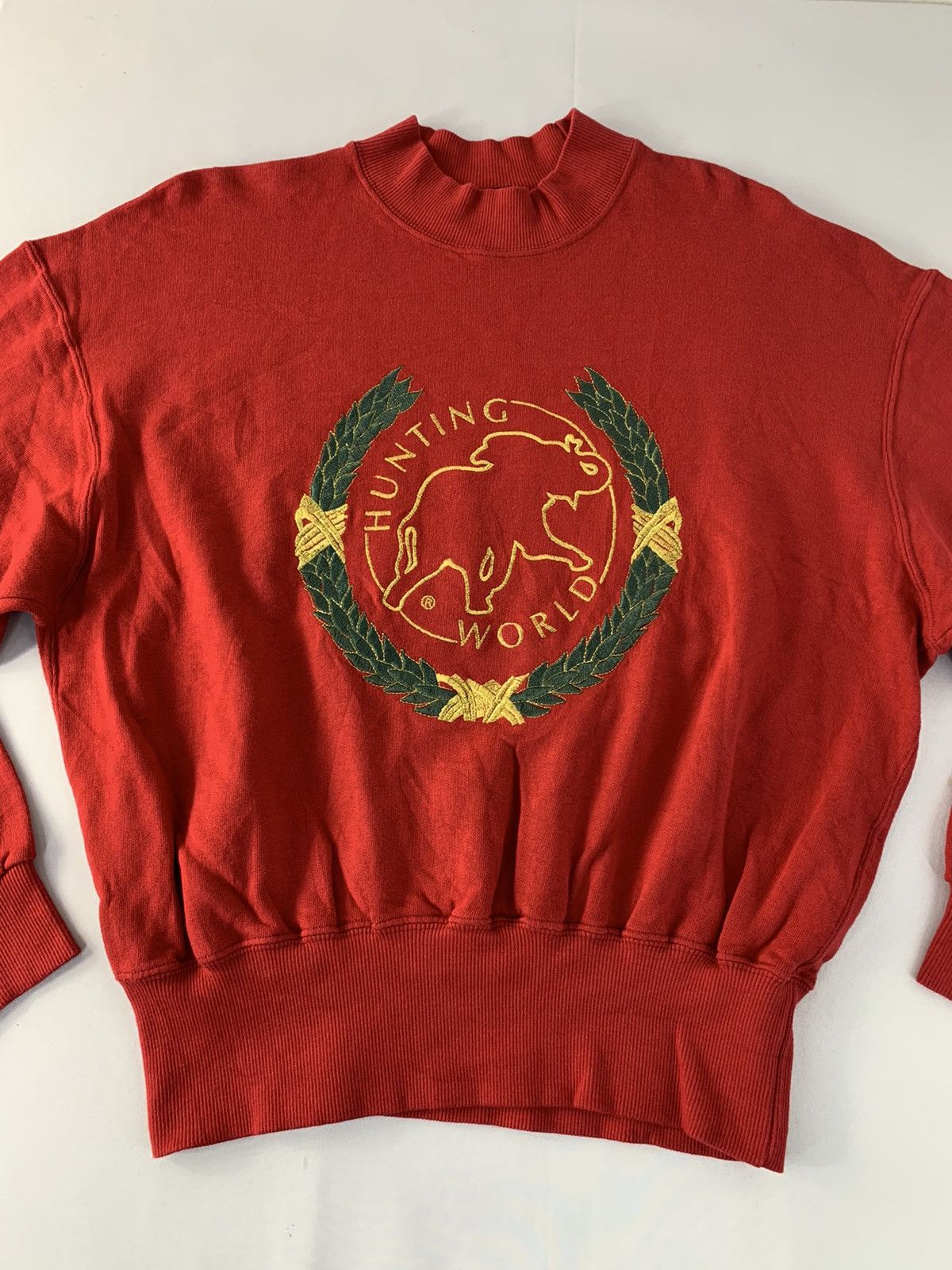 Vintage Hunting World New York Pullover Embroidery Logo Design Size US L / EU 52-54 / 3 - 2 Thumbnail