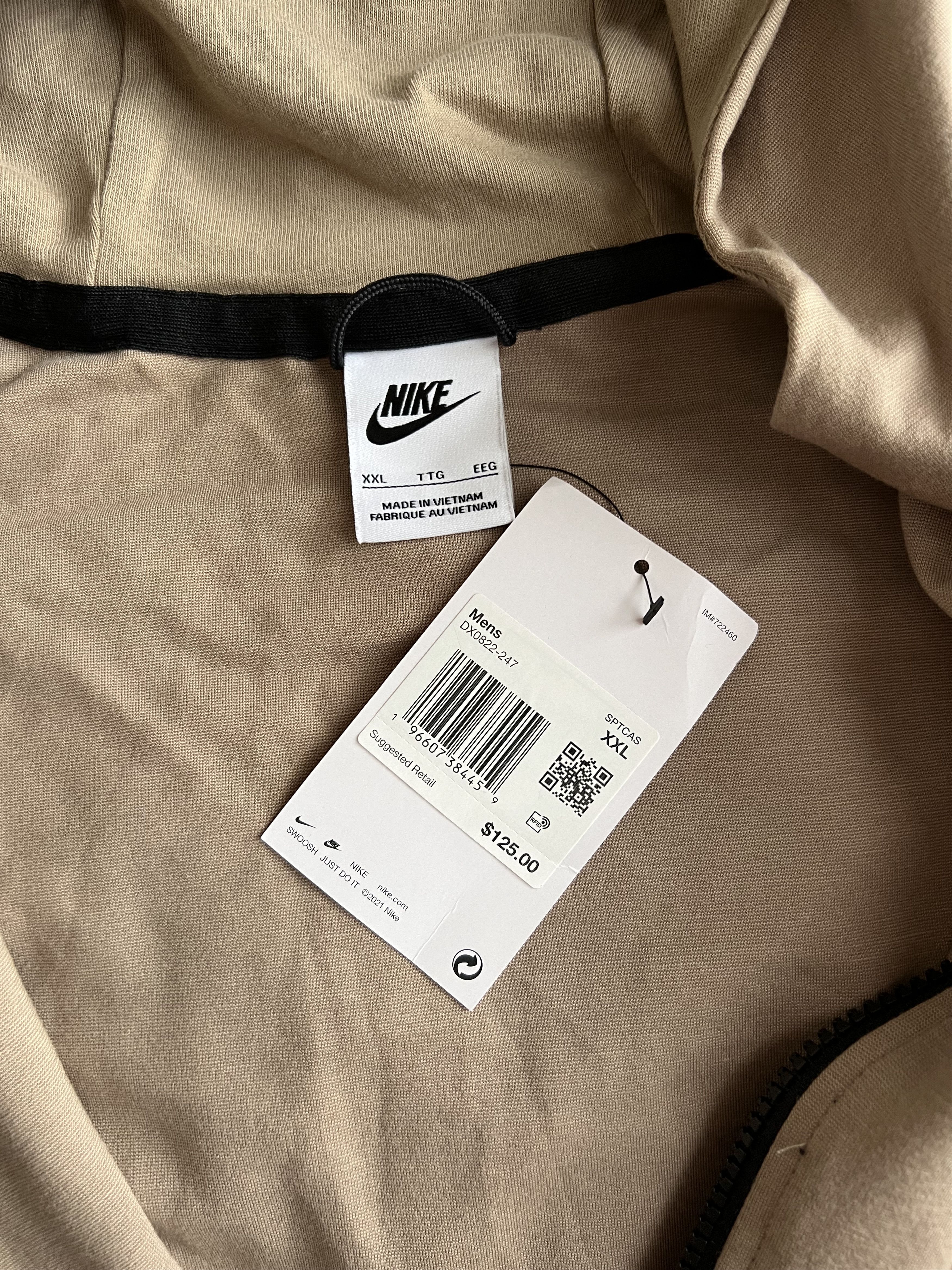 Nike Nike Tech Fleece Full Zip Sweatshirt in Khaki Size US XXL / EU 58 / 5 - 7 Thumbnail
