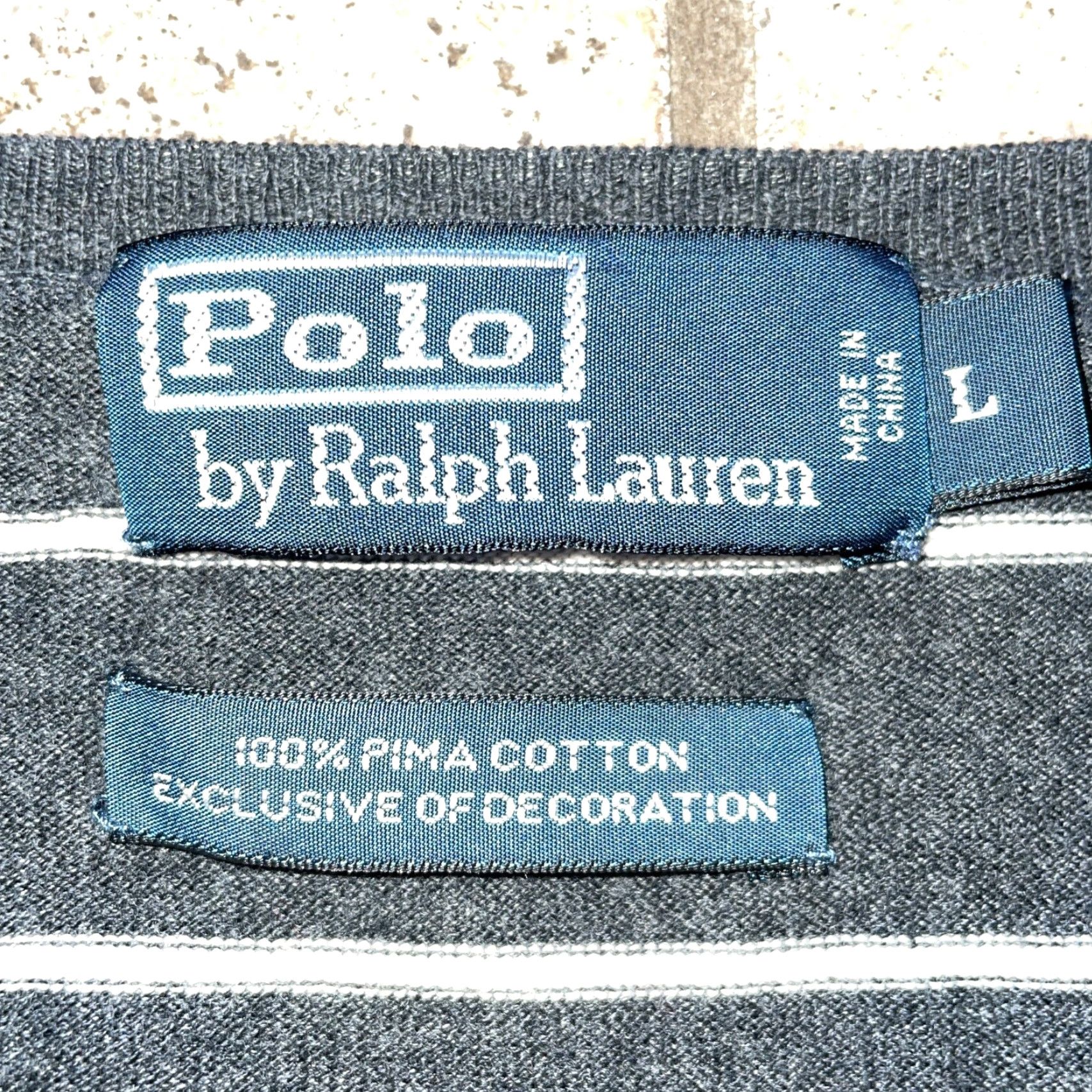 Polo Ralph Lauren Polo Ralph Lauren Shirt Mens L Gray Striped 100% pima Longsleeve Light Size US L / EU 52-54 / 3 - 3 Thumbnail