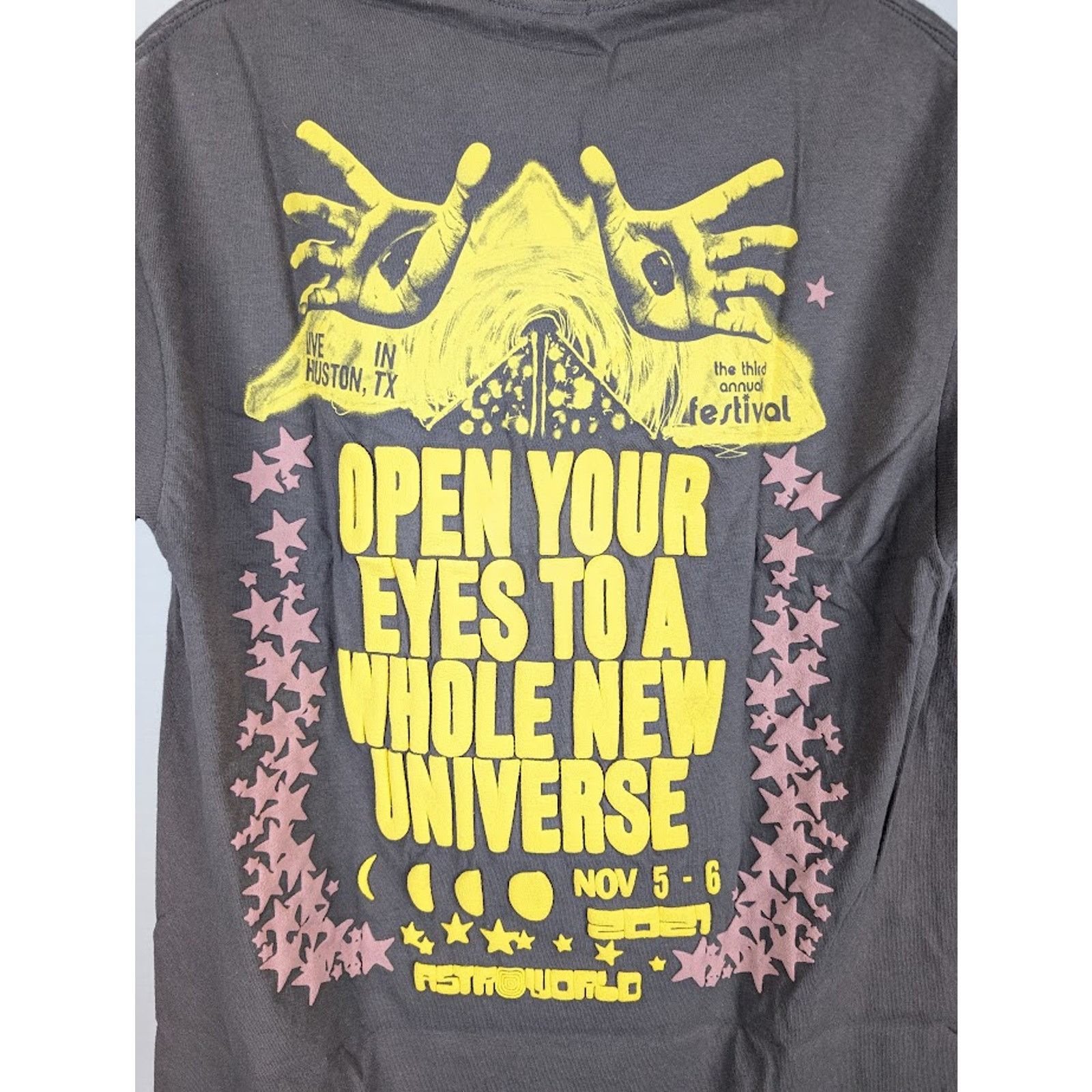 Travis Scott o1rshd1 Astrofest Open Your Eyes Tee Shirt in Grey Size US XXL / EU 58 / 5 - 14 Thumbnail
