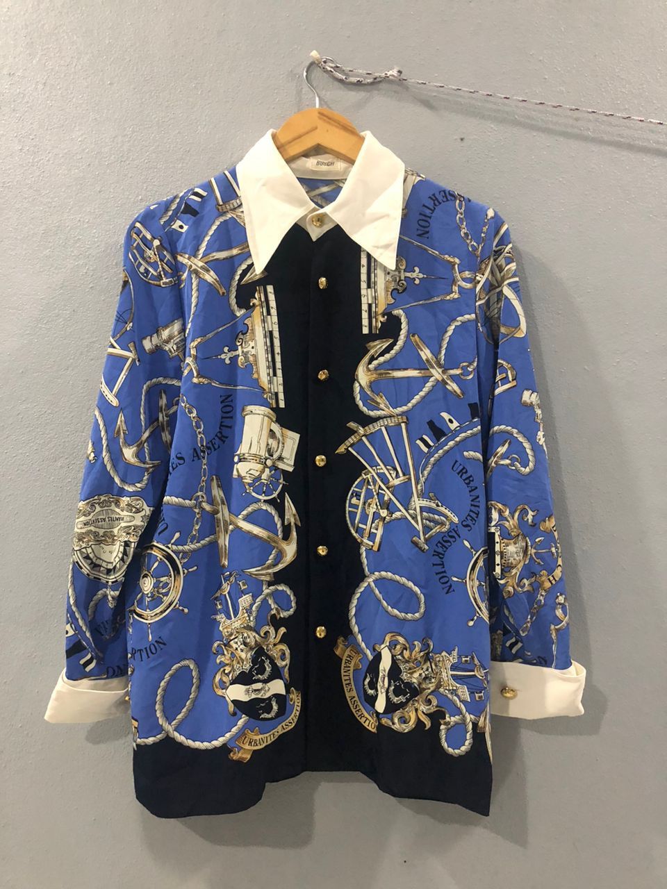 Designer Vintage BOSCH Japan Baroque Nautical Shirt Size US M / EU 48-50 / 2 - 1 Thumbnail