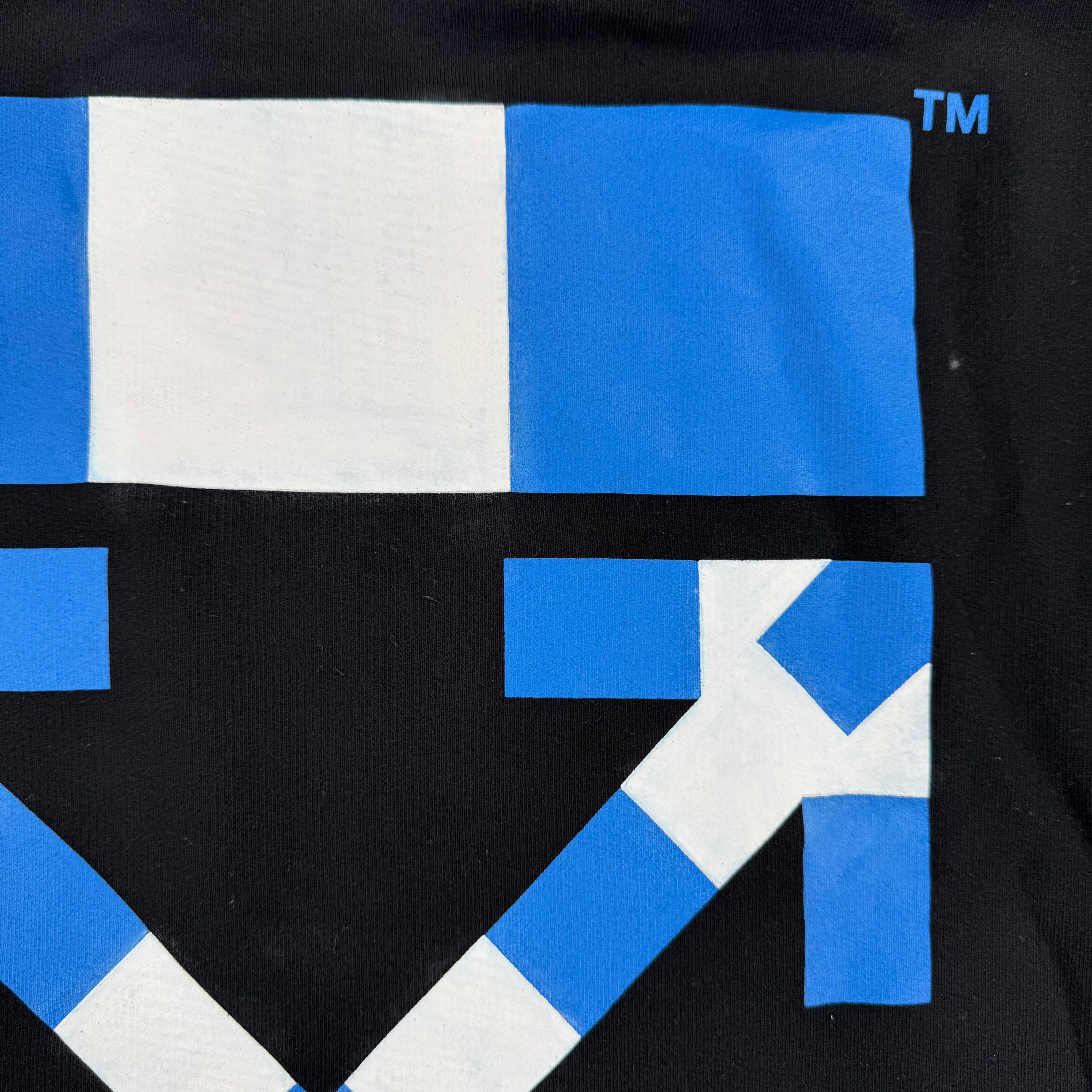 Off-White Black and Blue Checkered Arrows Logo Hoodie Size US XS / EU 42 / 0 - 5 Thumbnail