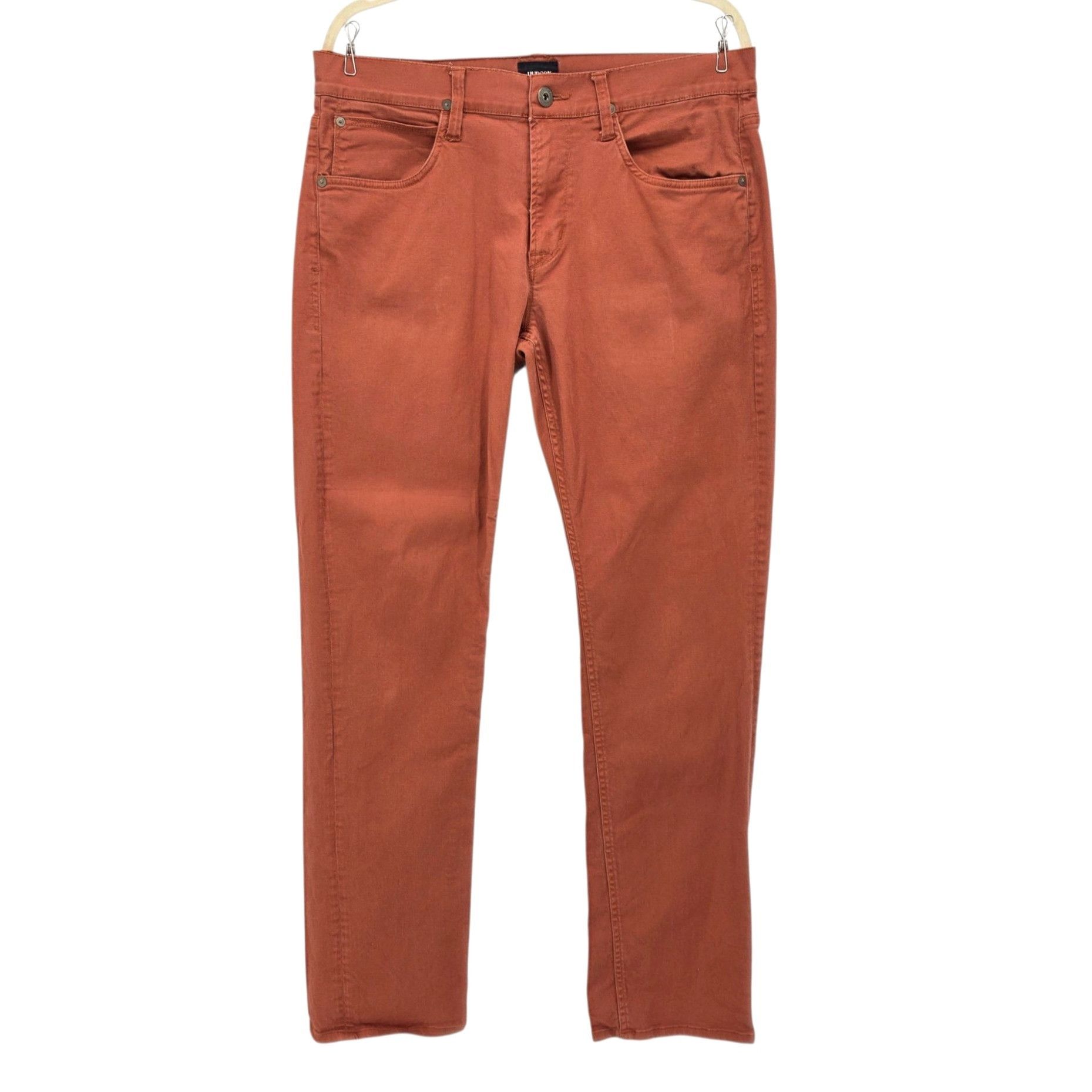 Hudson Hudson Mens 34 Jeans Byron 5 pocket Straight Rust Burnt Oran Size US 34 / EU 50 - 1 Thumbnail