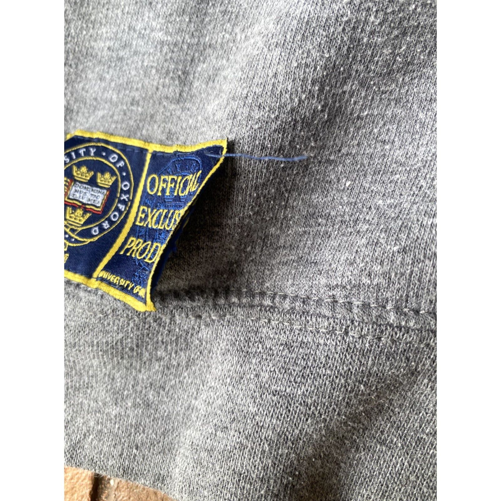 Vintage VINTAGE University Of Oxford Sweatshirt Medium Gray Crew Neck Knit Pullover Unisex Adults Pockets Logo All Seasons Size US M / EU 48-50 / 2 - 6 Thumbnail