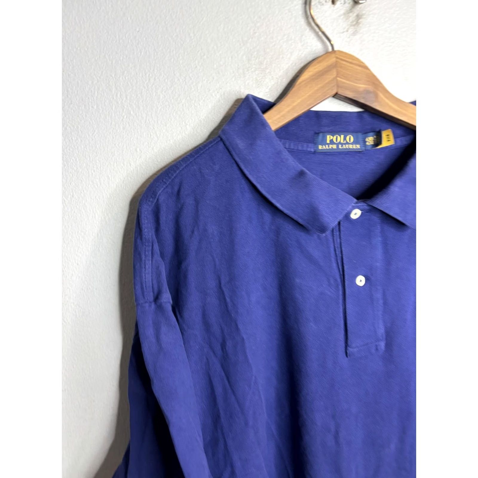 Polo Ralph Lauren VINTAGE Polo Ralph Lauren Polo Shirt Big 4X Blue Short Sleeve Pique Pony Mens Size US XXL / EU 58 / 5 - 2 Thumbnail