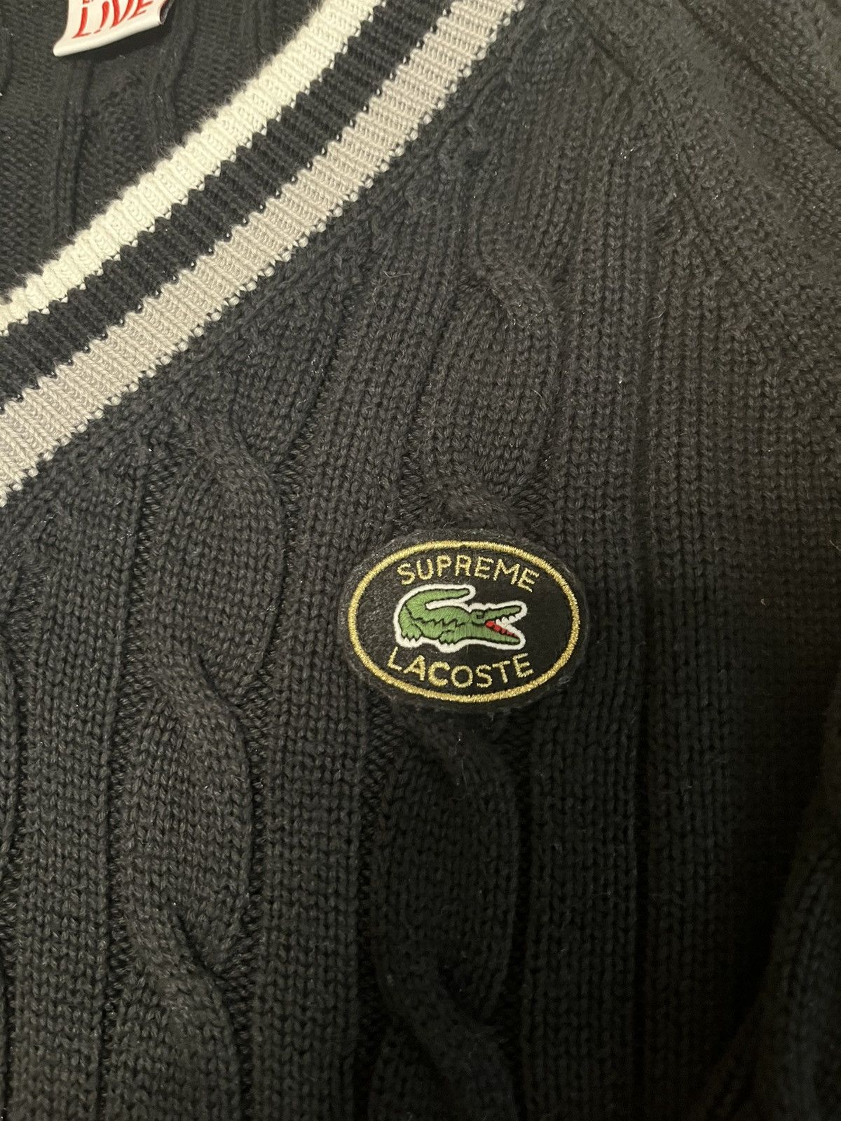 Lacoste × Supreme Supreme lacoste live tennis sweater Size US XL / EU 56 / 4 - 2 Thumbnail