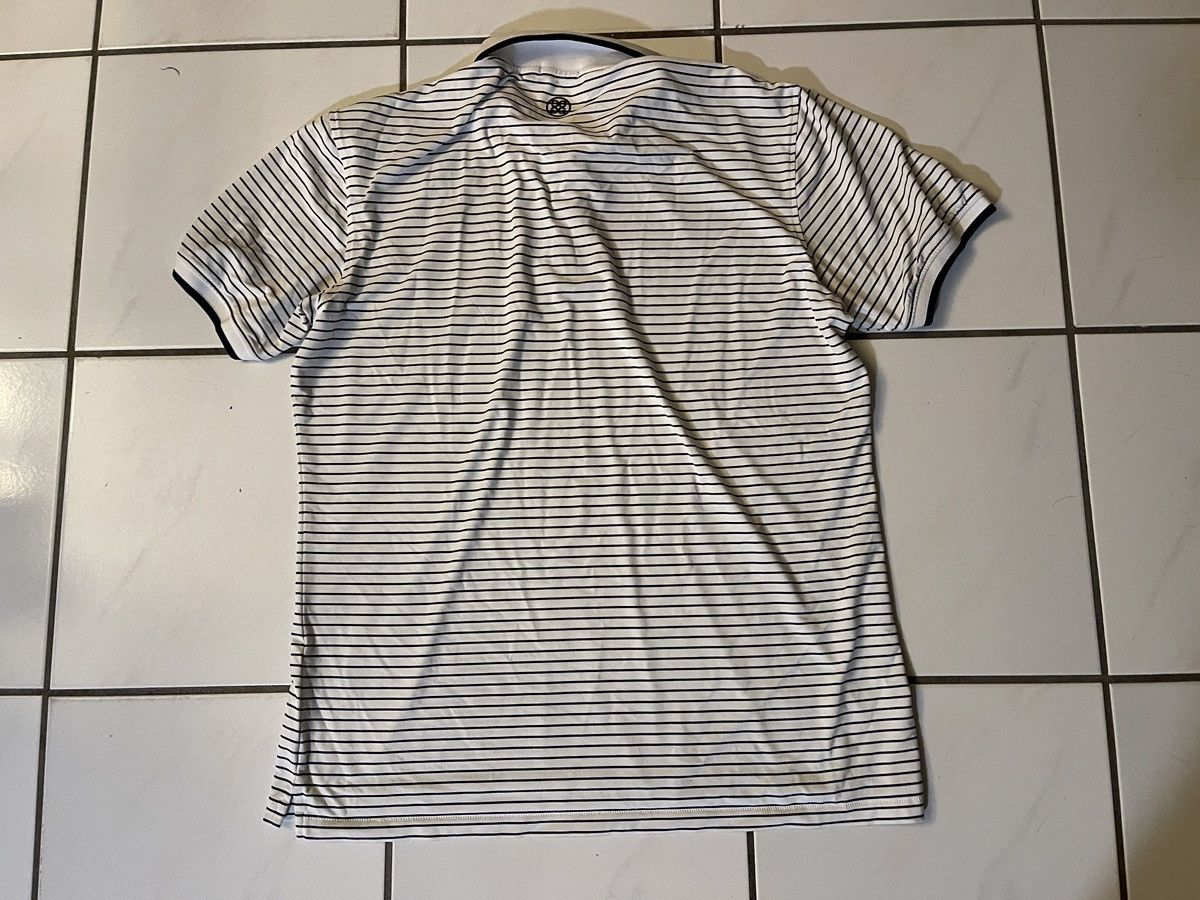 G/FORE G/FORE Polo Shirt Mens Large White Blue Golf Collar Stripe Size US L / EU 52-54 / 3 - 6 Thumbnail