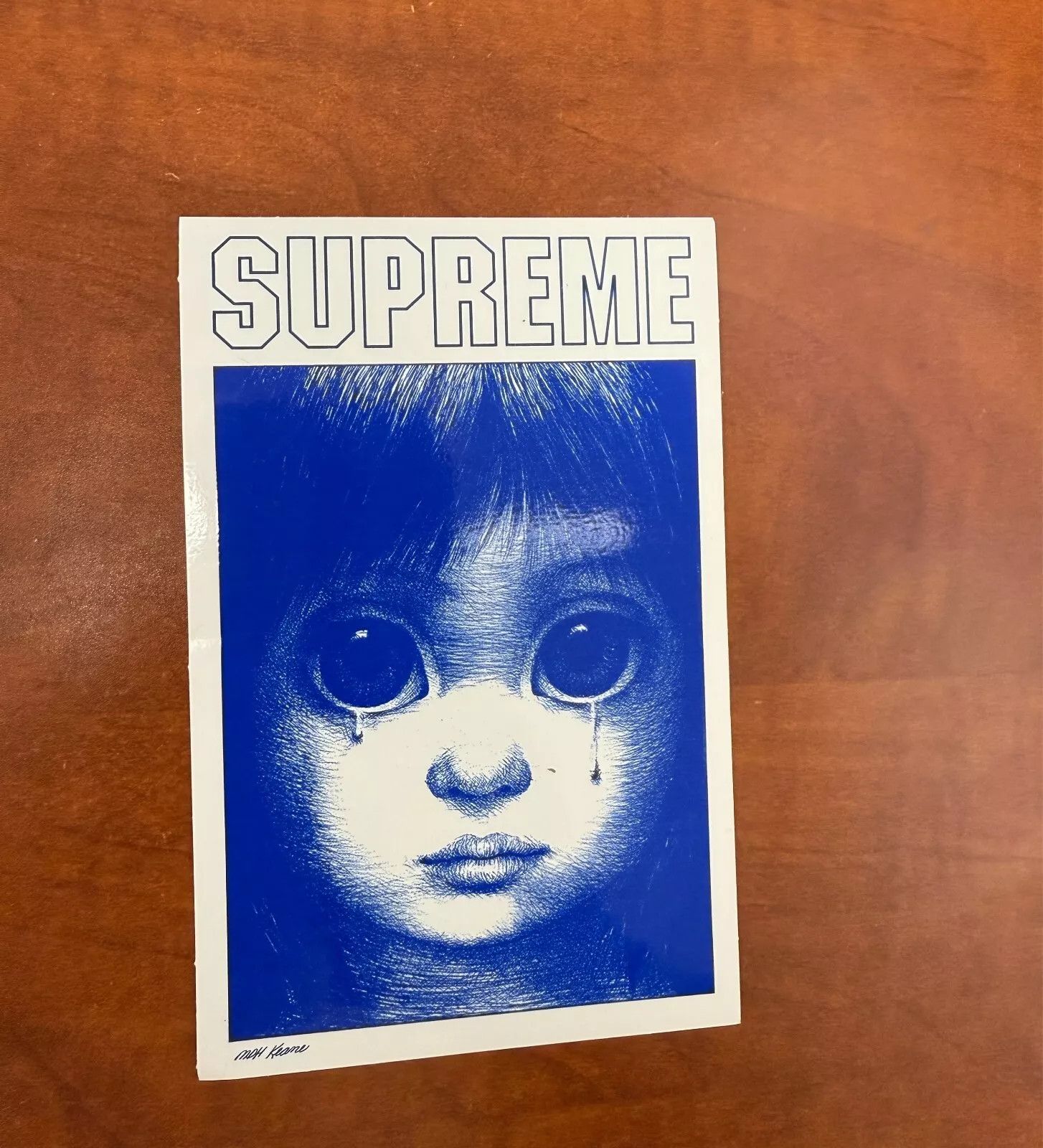 Supreme Supreme Margaret Keane Teardrop Sticker - Blue Size ONE SIZE - 1 Preview