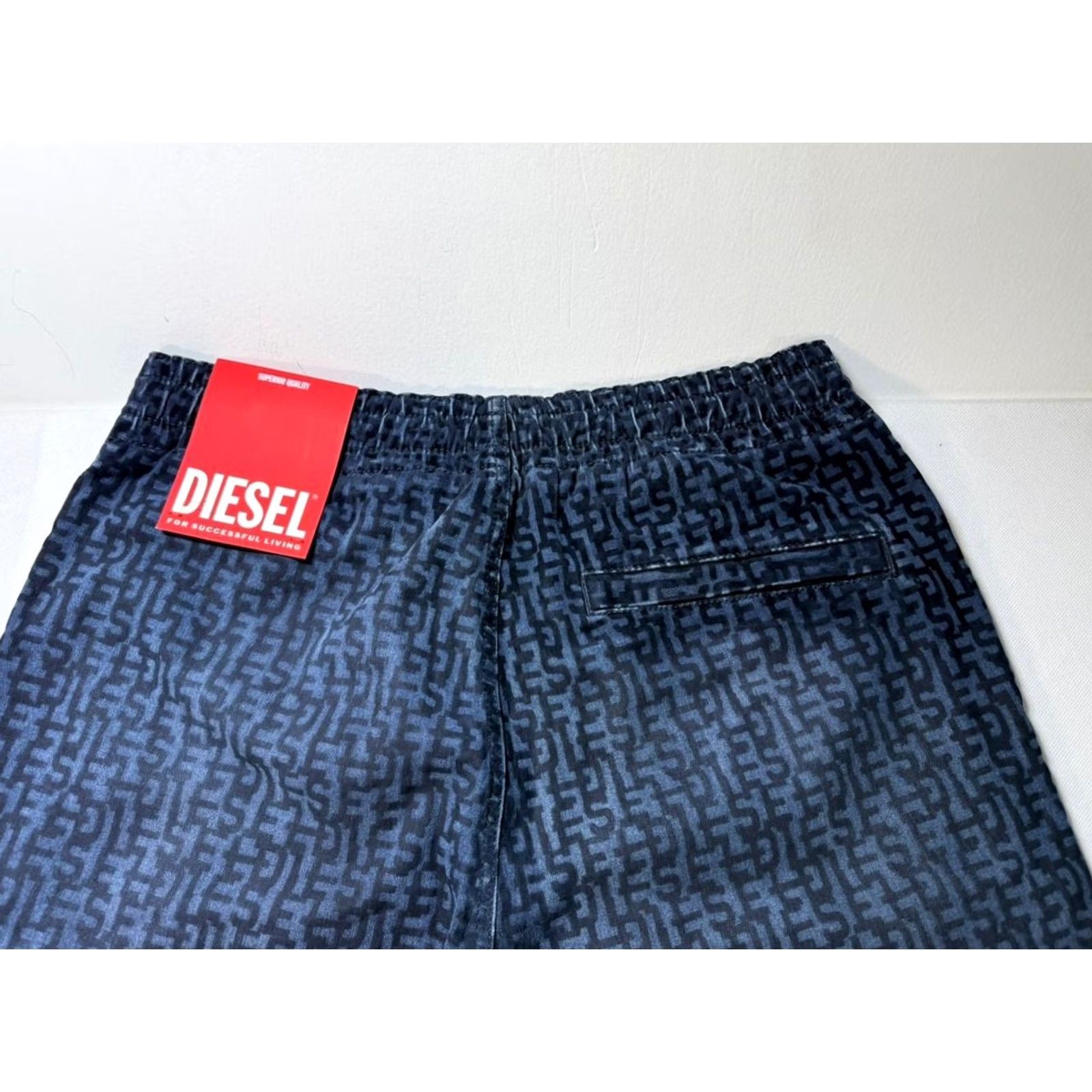 Diesel Diesel D-Lab Tapered Fit Regular Waist Coated Blue Joggjeans | L | Unisex | Stretch | Denim | Cotton | Logo | Mens Size US 33 - 7 Thumbnail