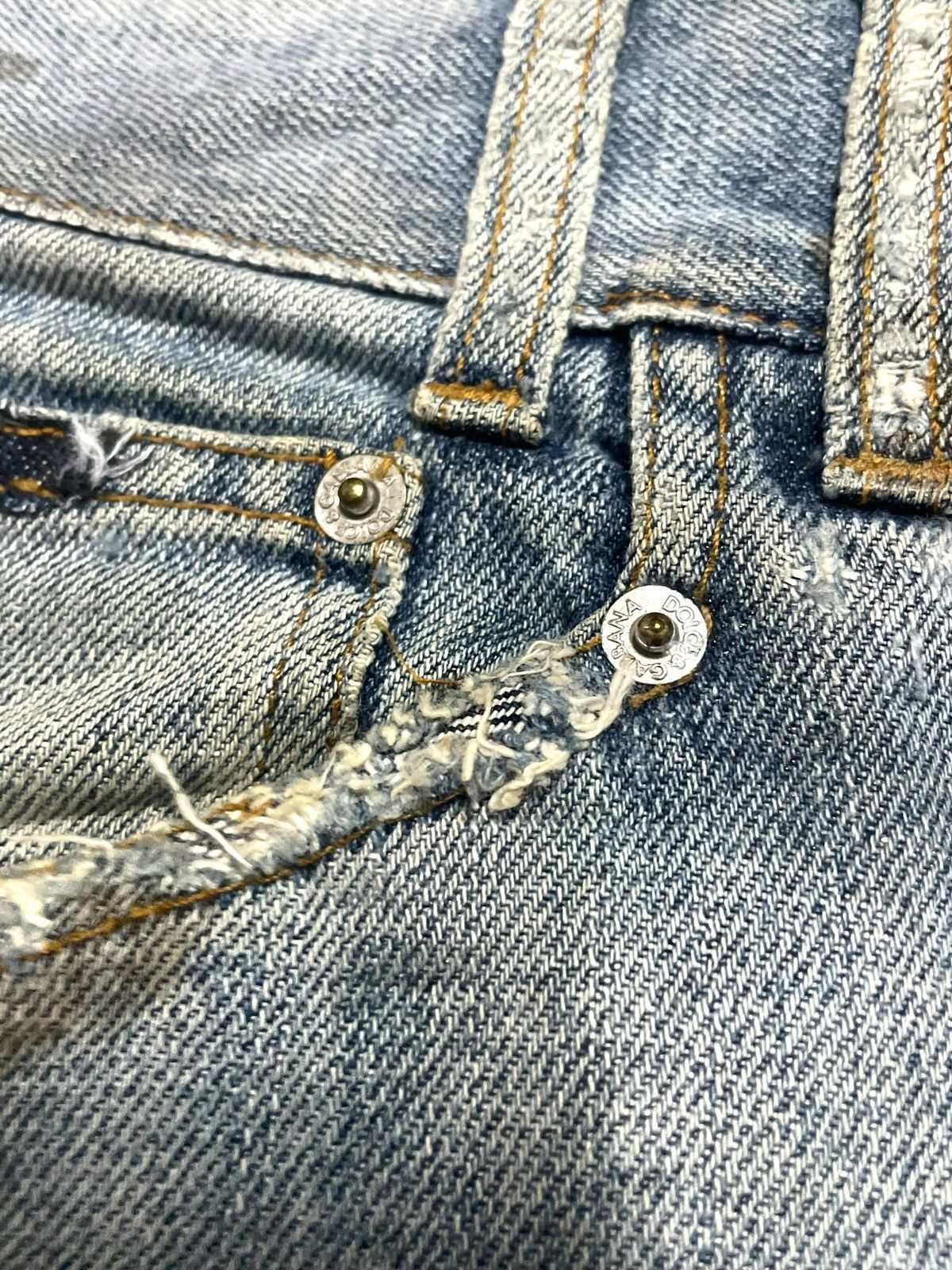 Dolce & Gabbana Dolce & Gabbana Paint Splatter Distressed Patches Sick Jeans Size US 32 / EU 48 - 14 Thumbnail