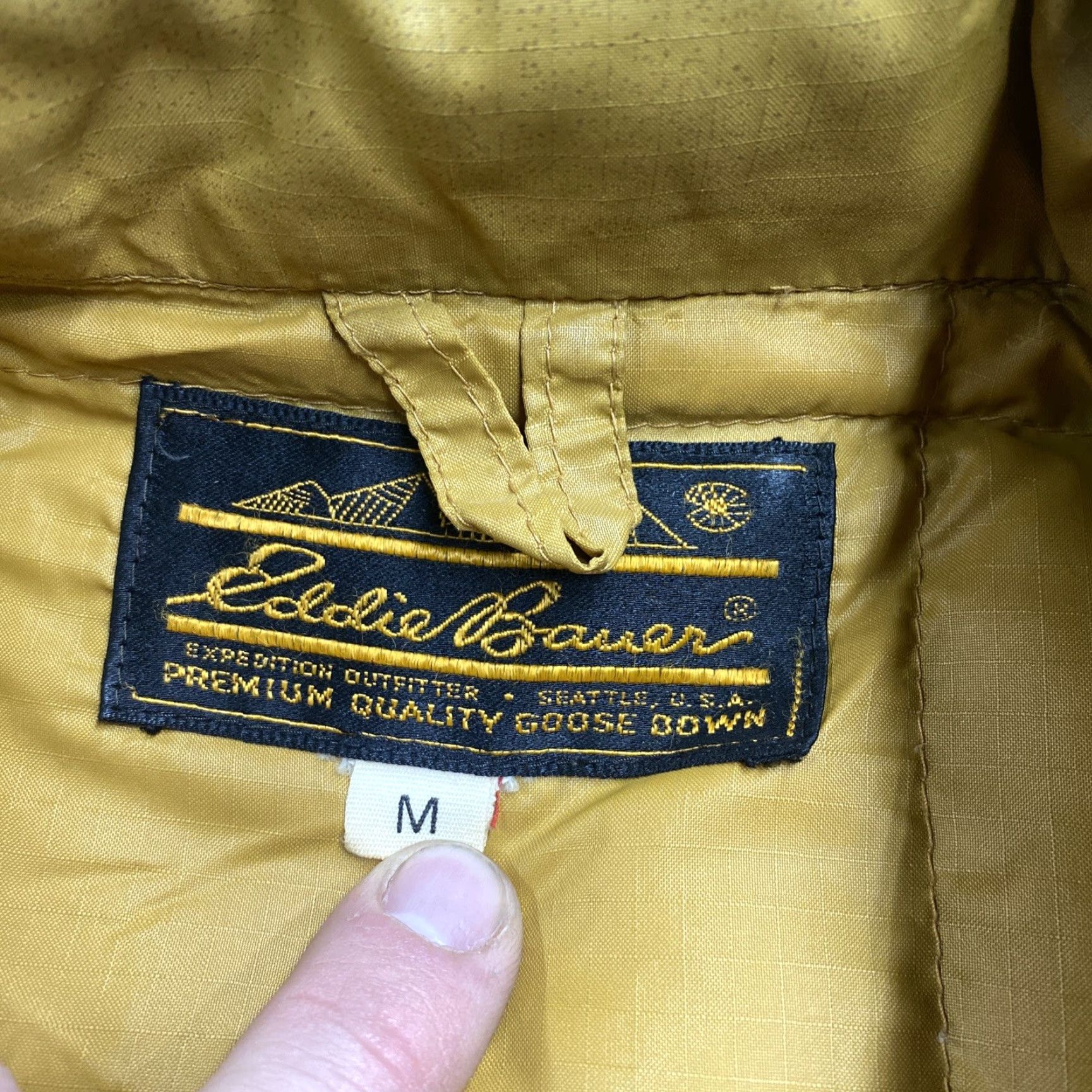 Eddie Bauer VINTAGE Eddie Bauer Jacket Mens M Yellow 70S Quilted Down 3-in-1 Coat USA Size US M / EU 48-50 / 2 - 4 Thumbnail