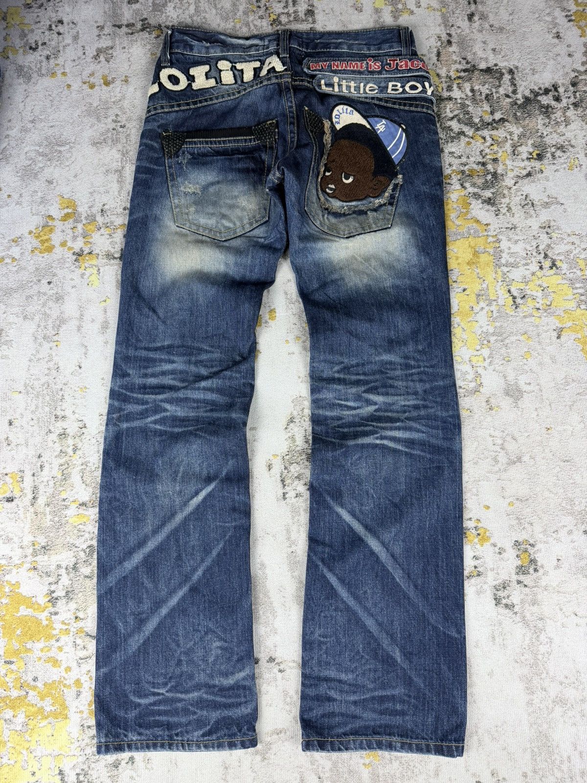 Le Grande Bleu (L.G.B.) Rare Lolita x Yoshitomo Nara Little Boy Jeans Size US 30 / EU 46 - 1 Thumbnail