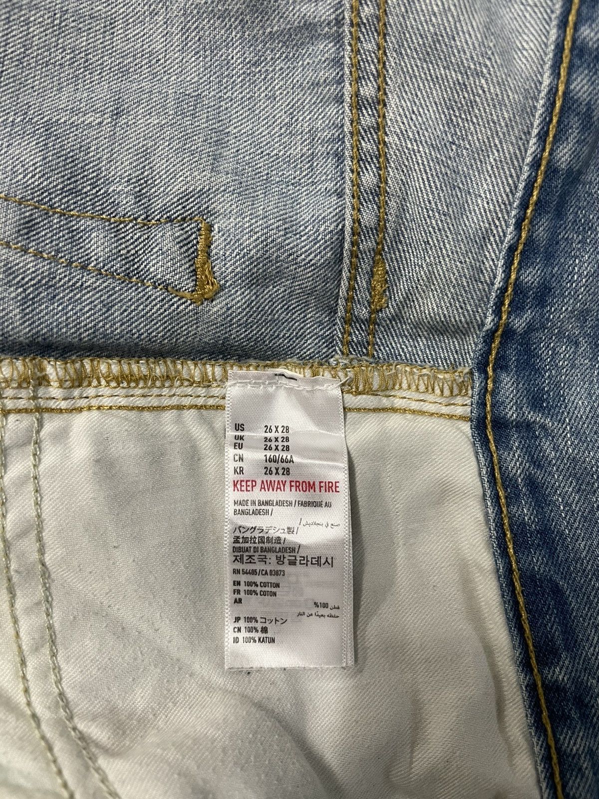 American Eagle Outfitters Vintage American Eagle Outfitters Distress Faded Denim Jeans Size US 28 / EU 44 - 9 Thumbnail