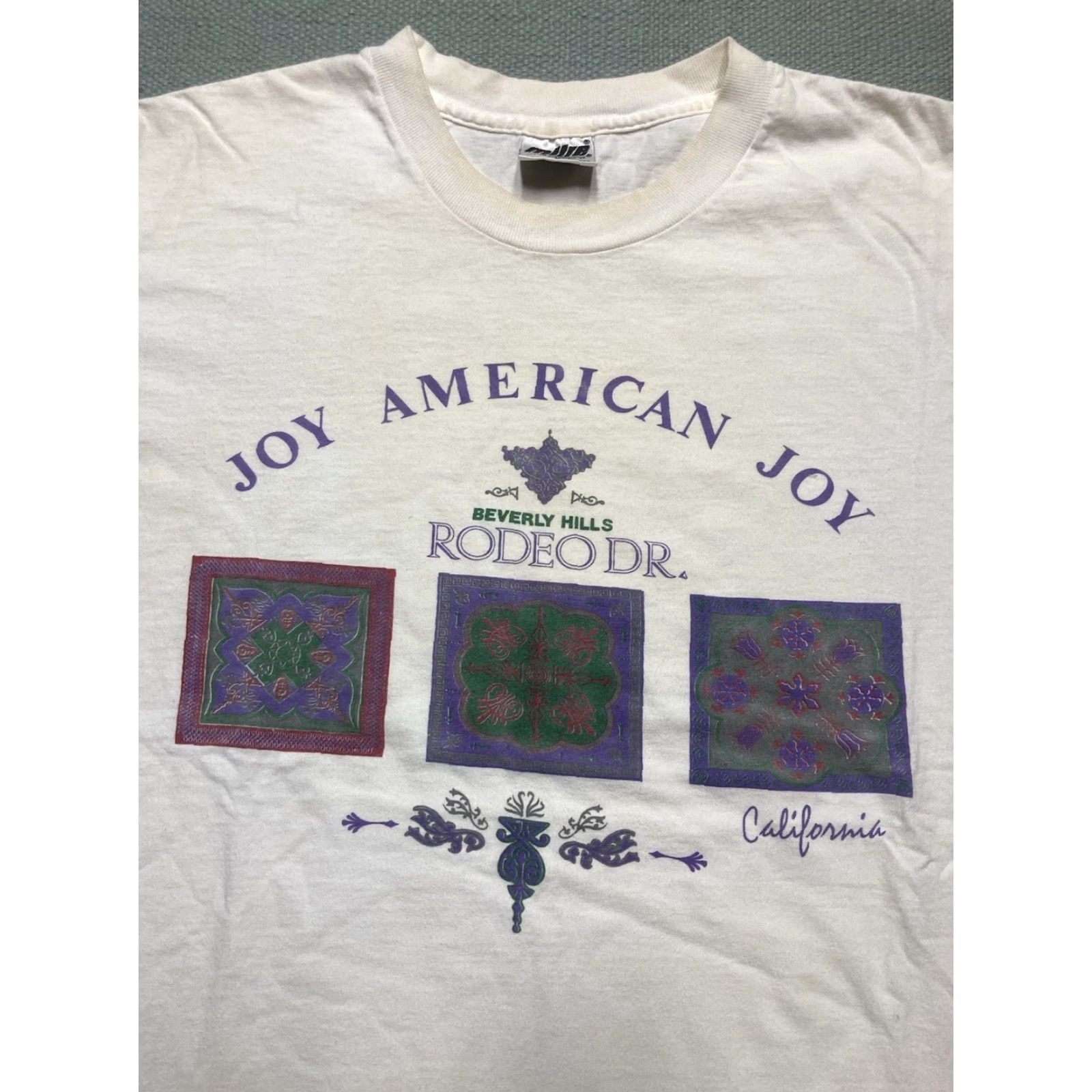 Vintage VINTAGE 90s T SHIRT Beverly Hills California Rodeo Drive single stitch Joy XL Men White California Theme Shirt Mens Short Sleeve Size US XL / EU 56 / 4 - 3 Thumbnail